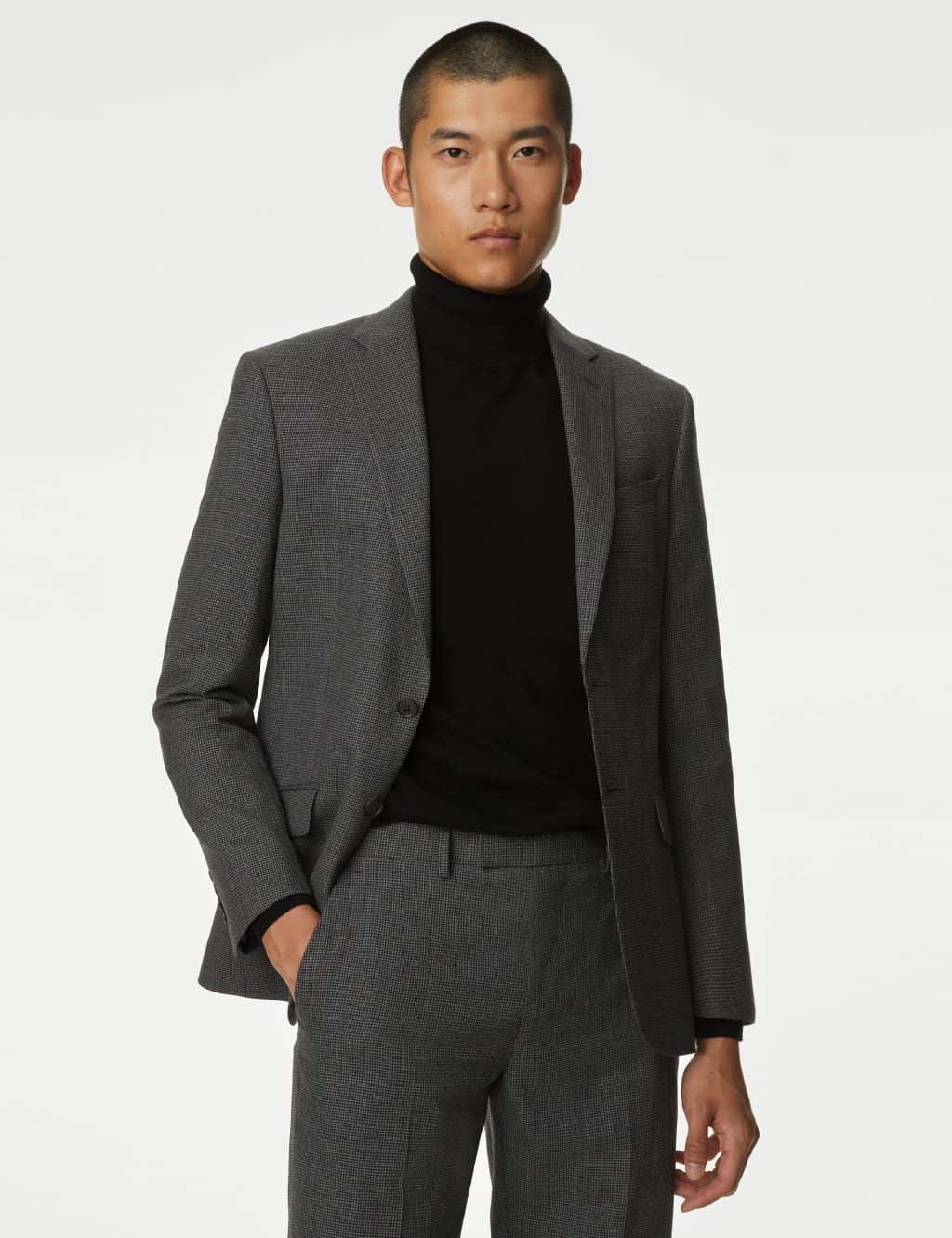 Tailored Fit Wool Blend Suit Jacket 1 of 9