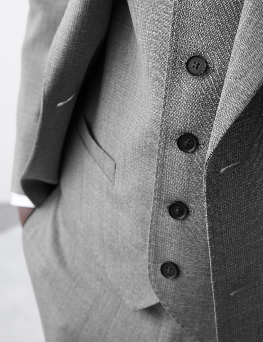 Pure Wool Check Waistcoat 4 of 4