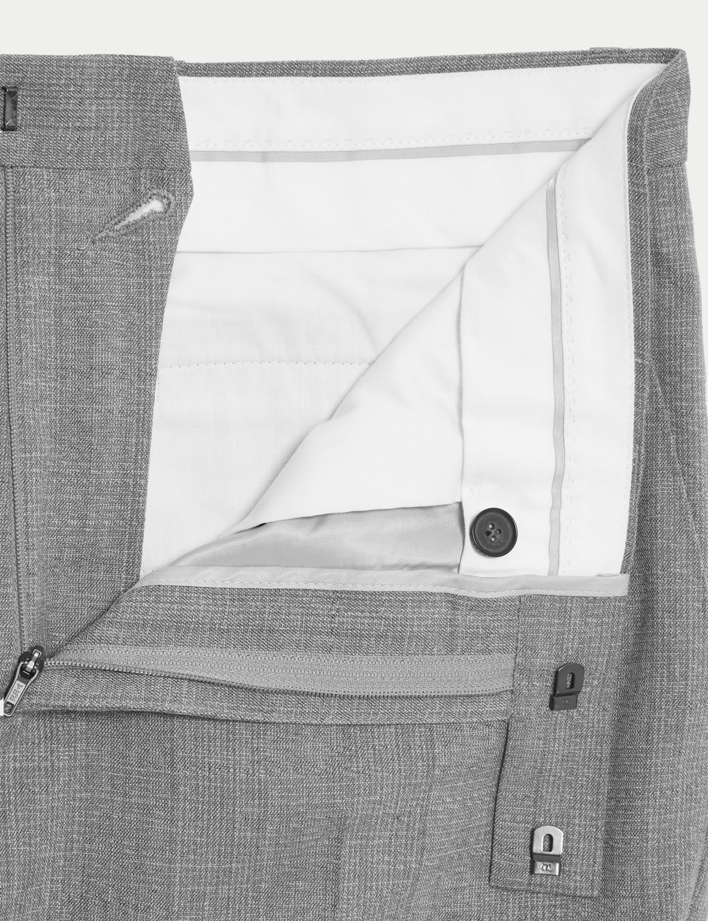 Tailored Fit Pure Wool Check Suit Trousers 3 of 5