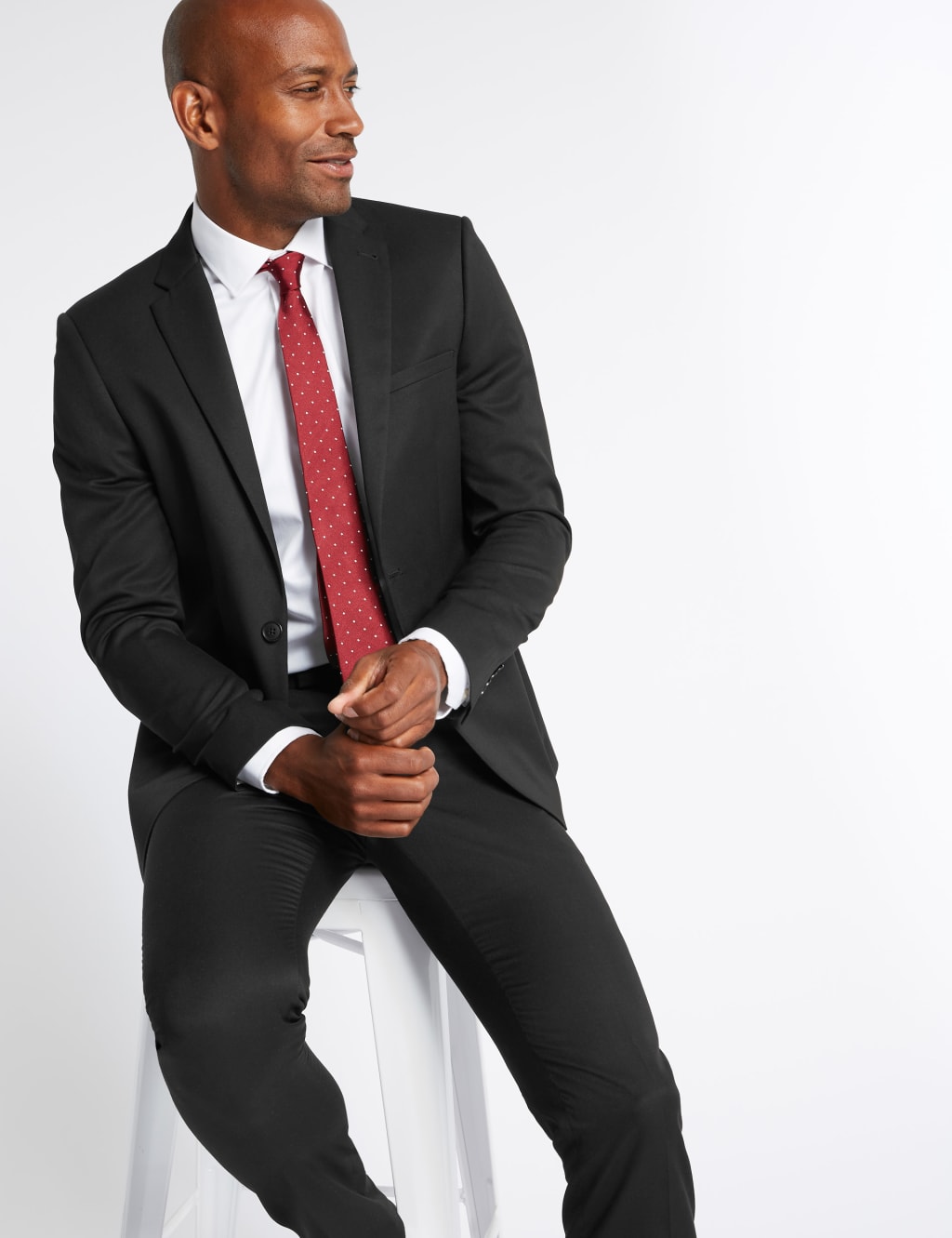 Black Skinny Fit Suit Jacket M S Collection M S