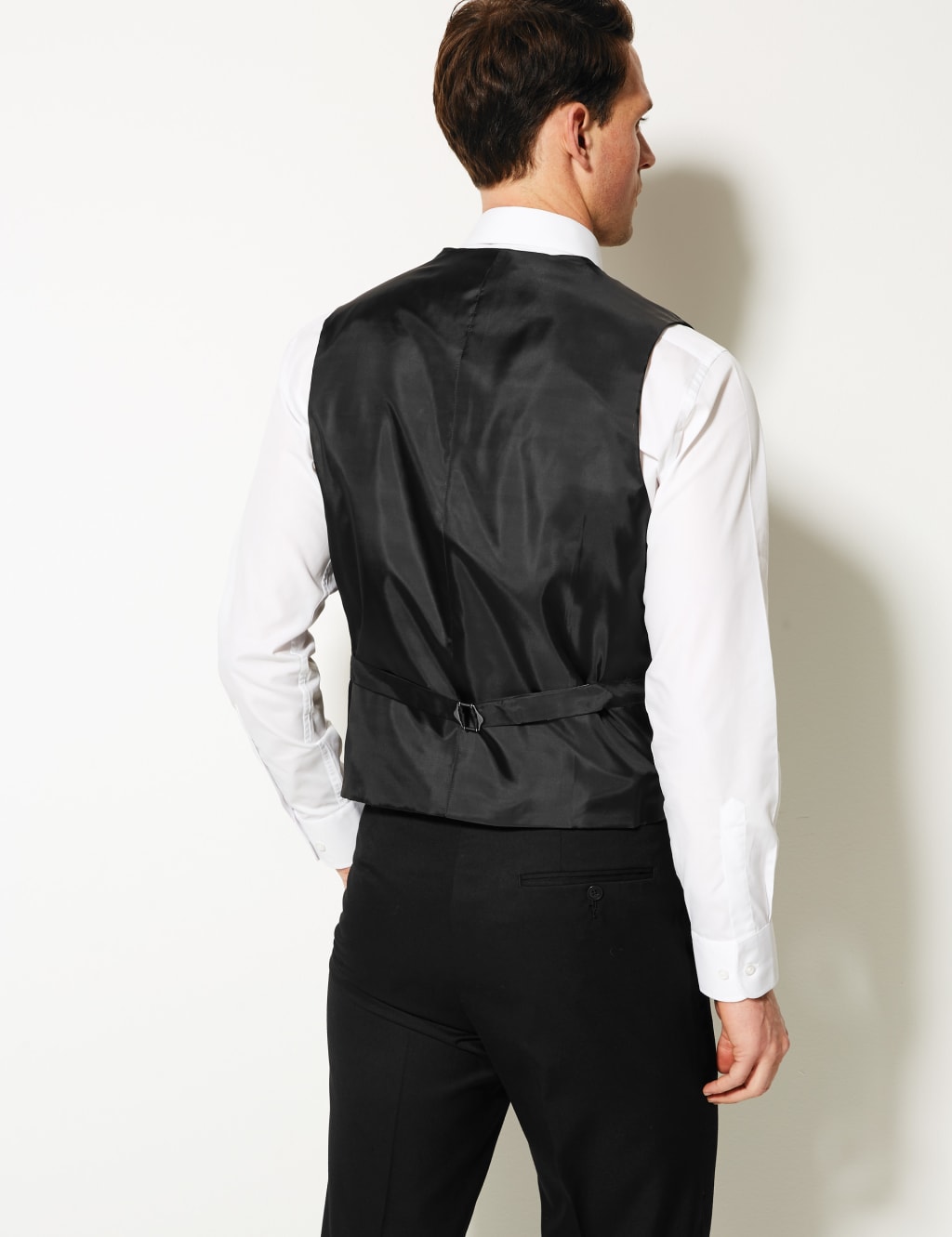 Marks and spencer black waistcoat on sale
