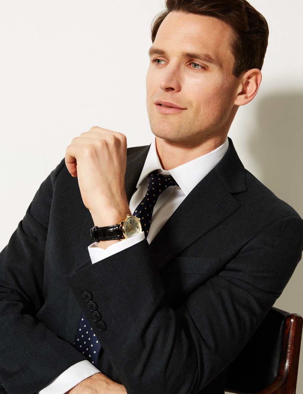 Charcoal Regular Fit Suit Jacket 5 of 8