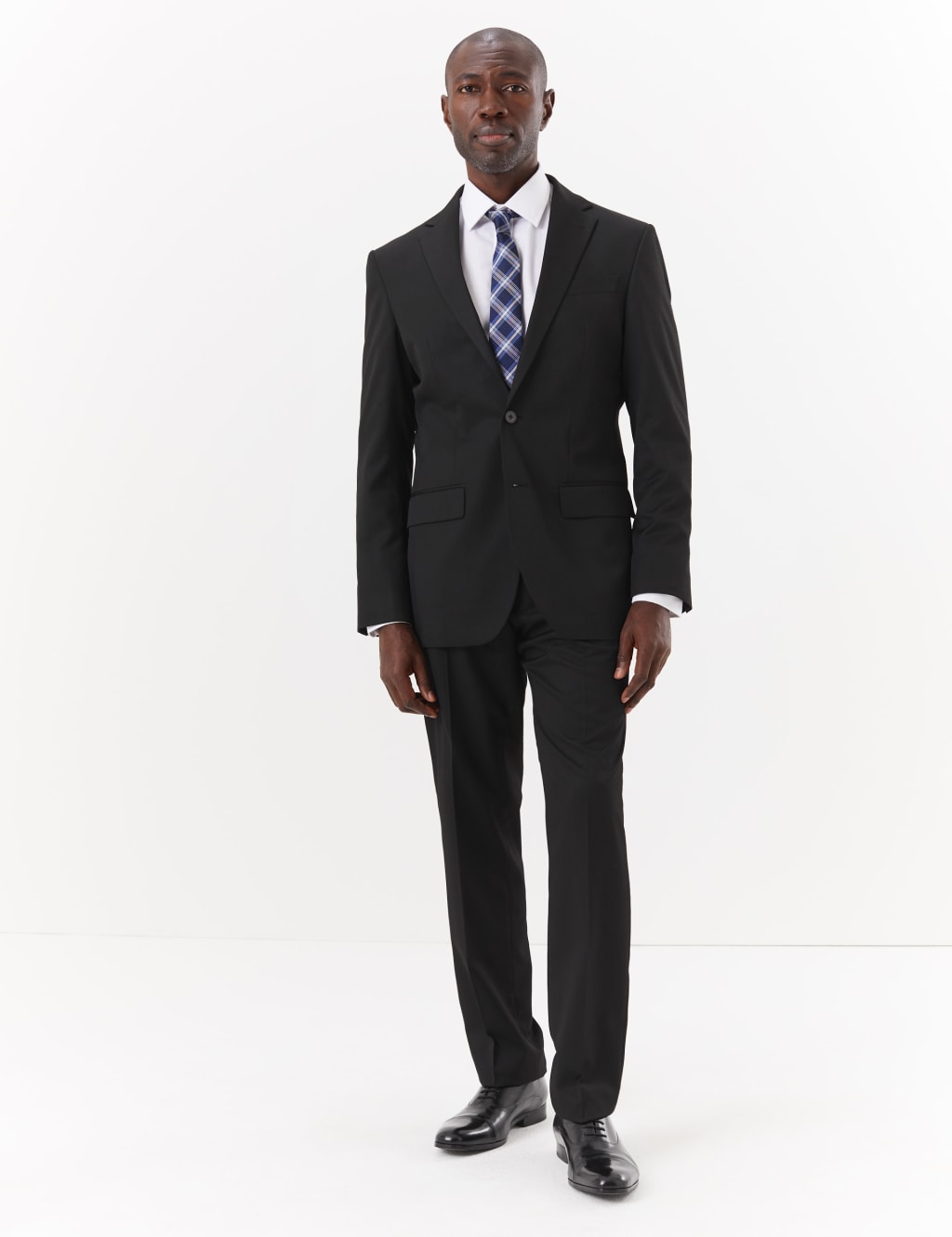Big Tall Black Regular Fit Suit Jacket M S Collection M S