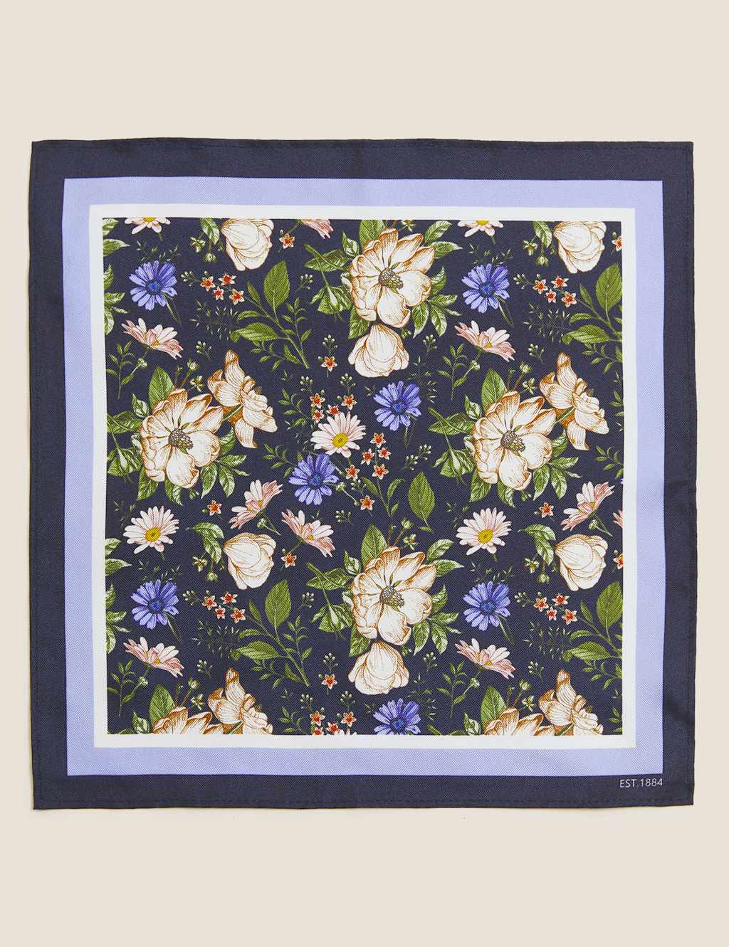 Pure Silk Floral Pocket Square 1 of 1