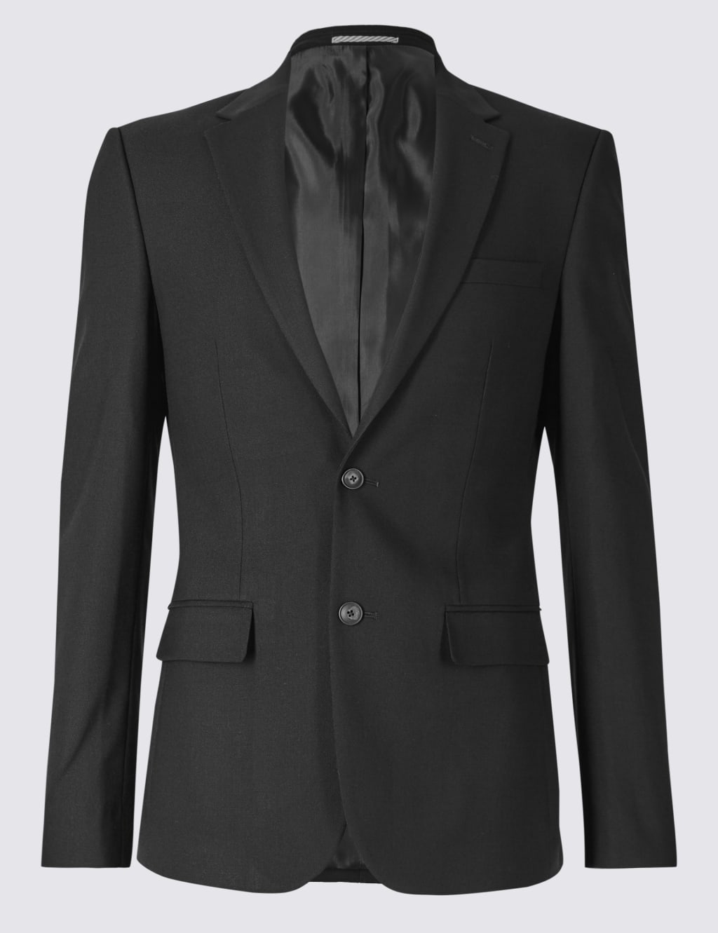 Black Slim Fit Jacket M S Collection M S