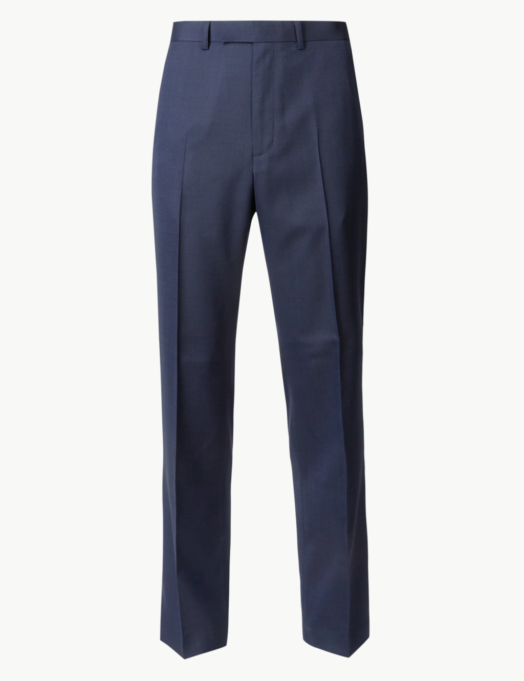 Indigo Textured Regular Fit Trousers 2 of 7