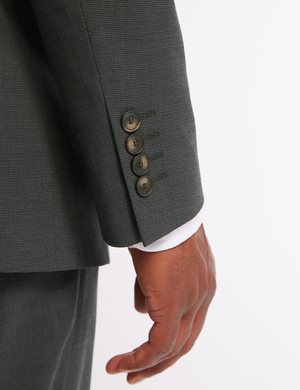 Charcoal Textured Regular Fit Jacket 6 of 9