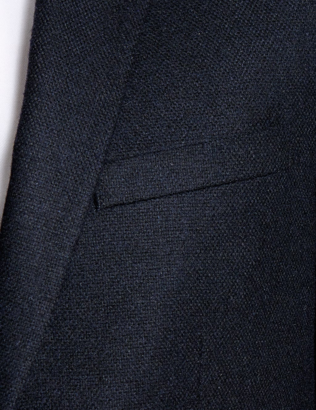 Navy Wool Blend Jacket with Italian Fabric 7 of 9