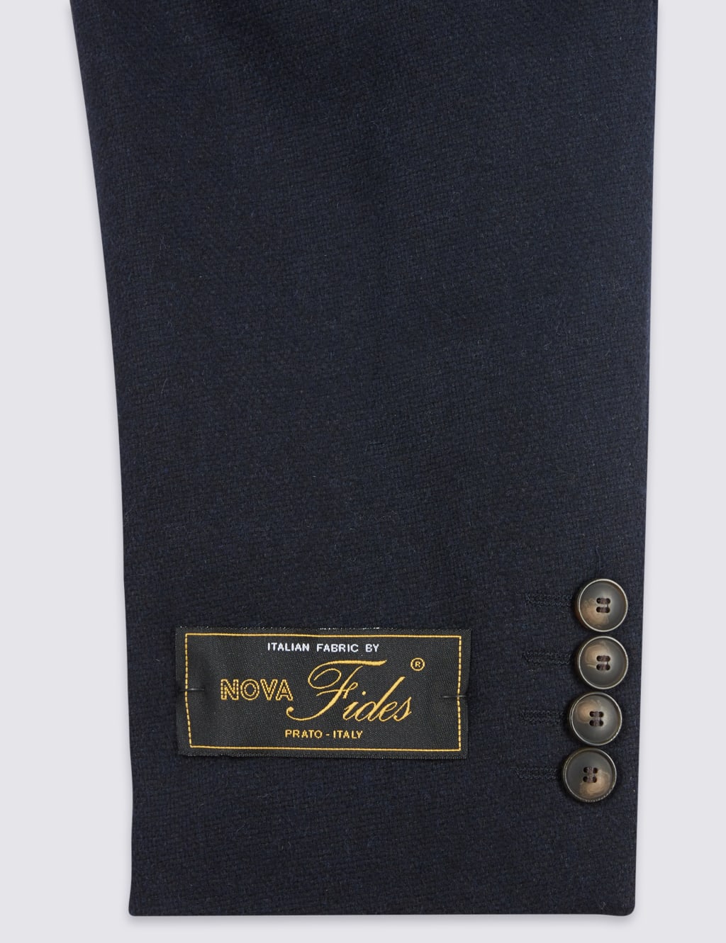 Navy Wool Blend Jacket with Italian Fabric 8 of 9