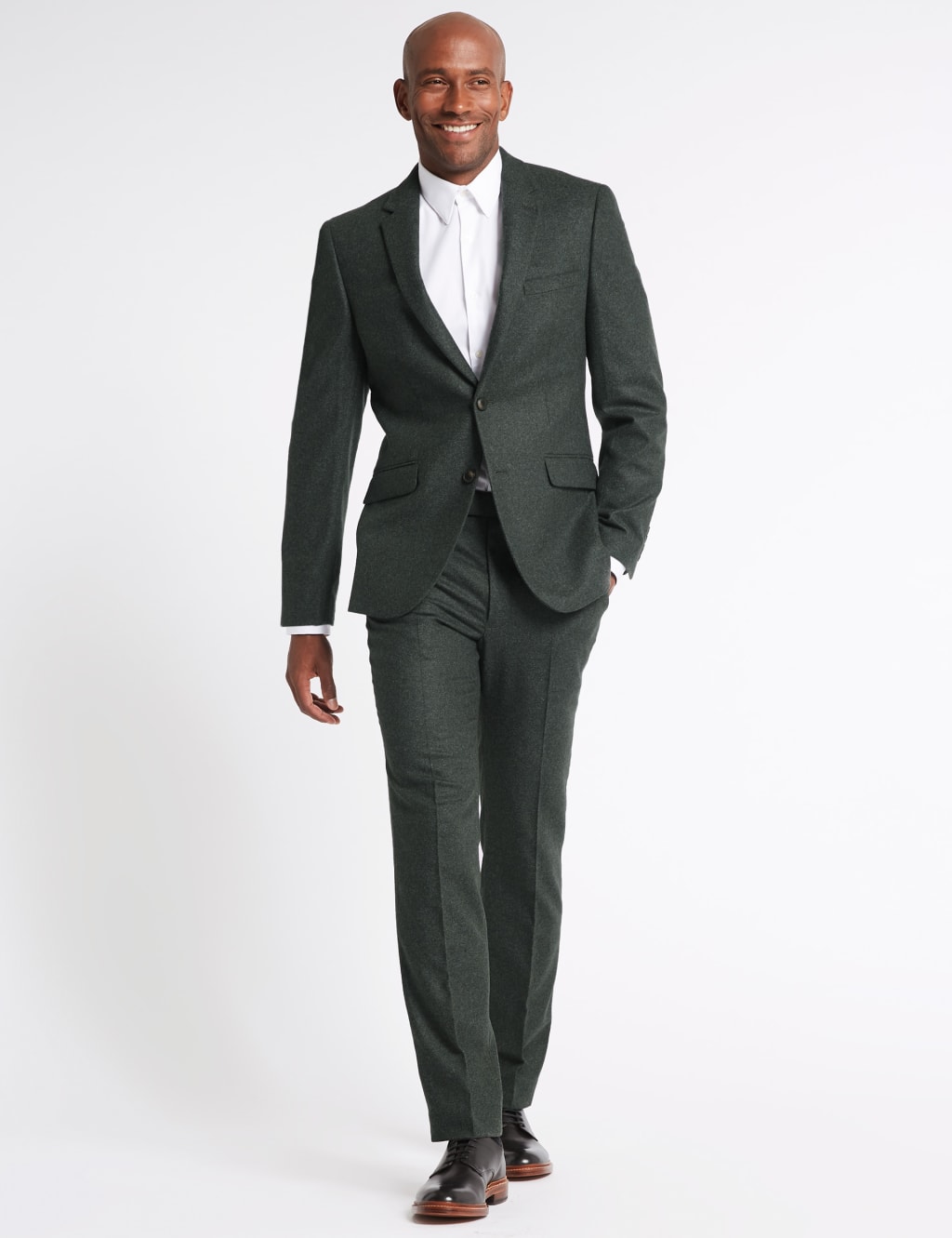 Textured Tailored Fit Jacket with Italian Fabric 1 of 9