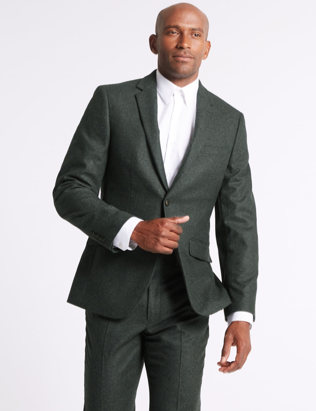 Textured Tailored Fit Jacket with Italian Fabric 4 of 9