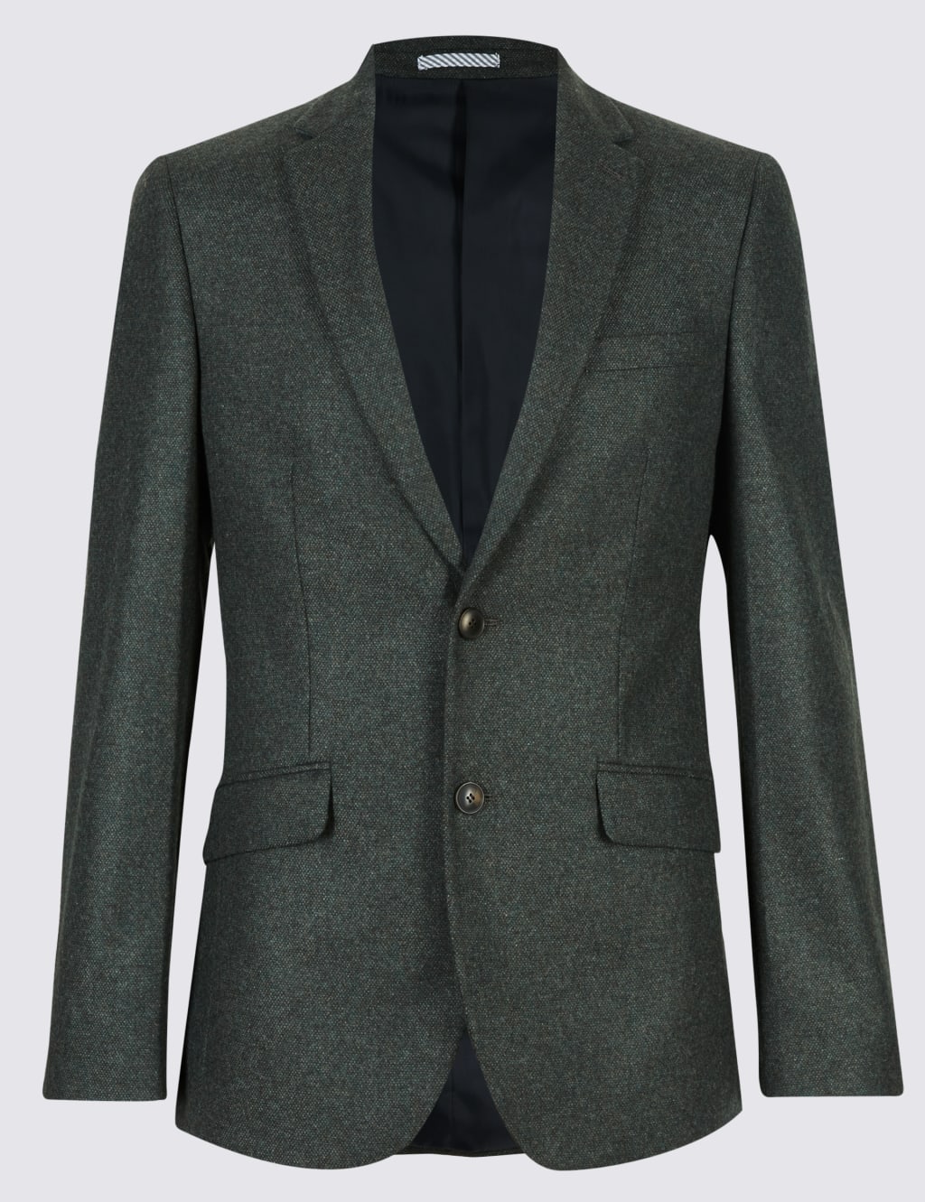 Textured Tailored Fit Jacket with Italian Fabric 2 of 9