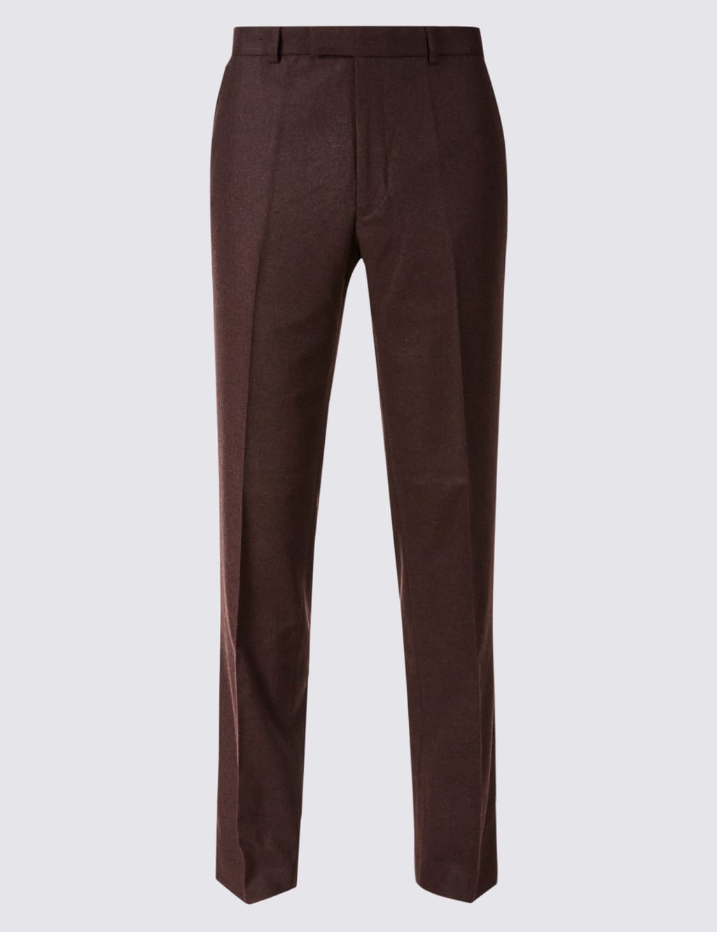 Burgundy Textured Tailored Fit Trousers 2 of 5