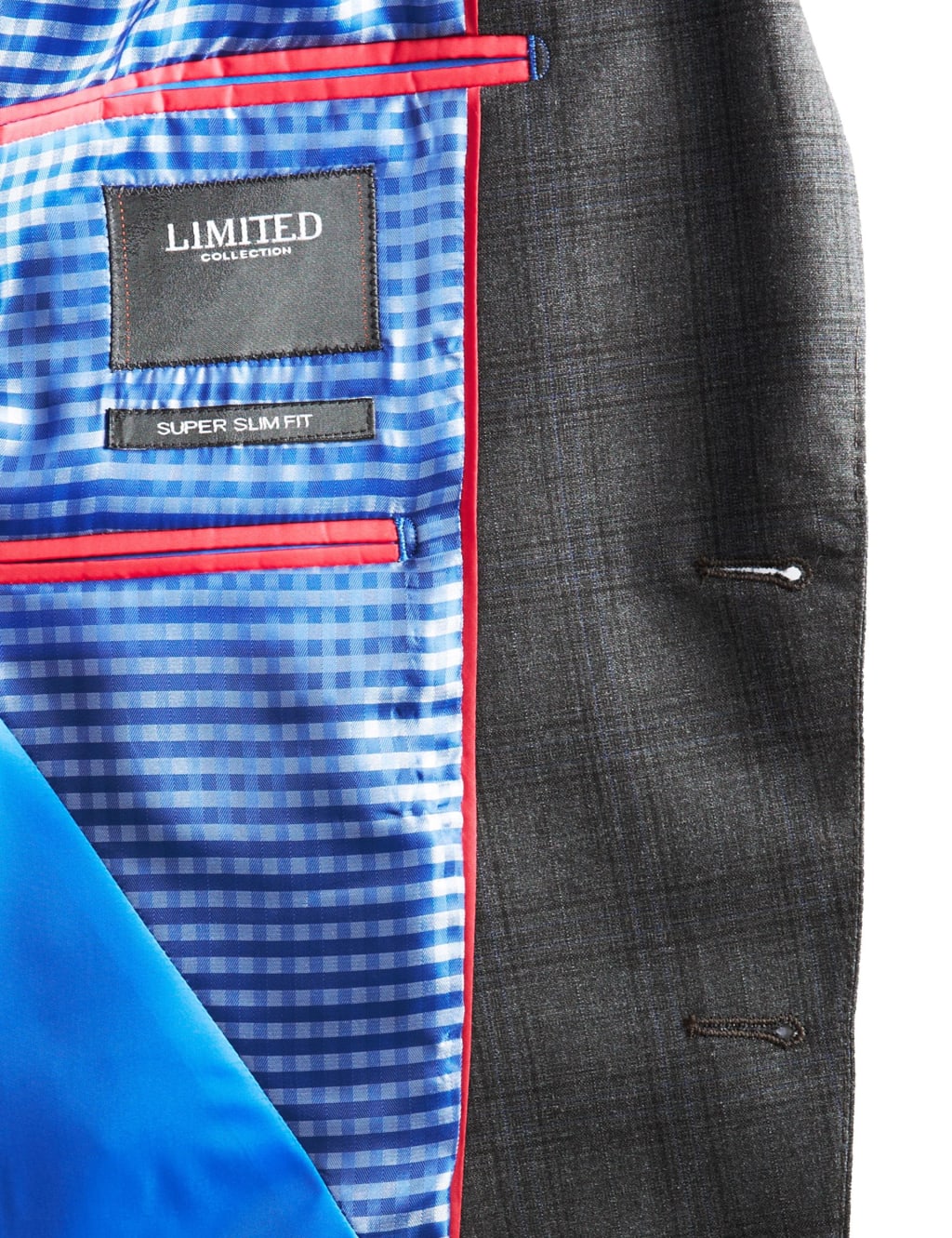 Charcoal Checked Superslim Fit Suit Jacket 8 of 8