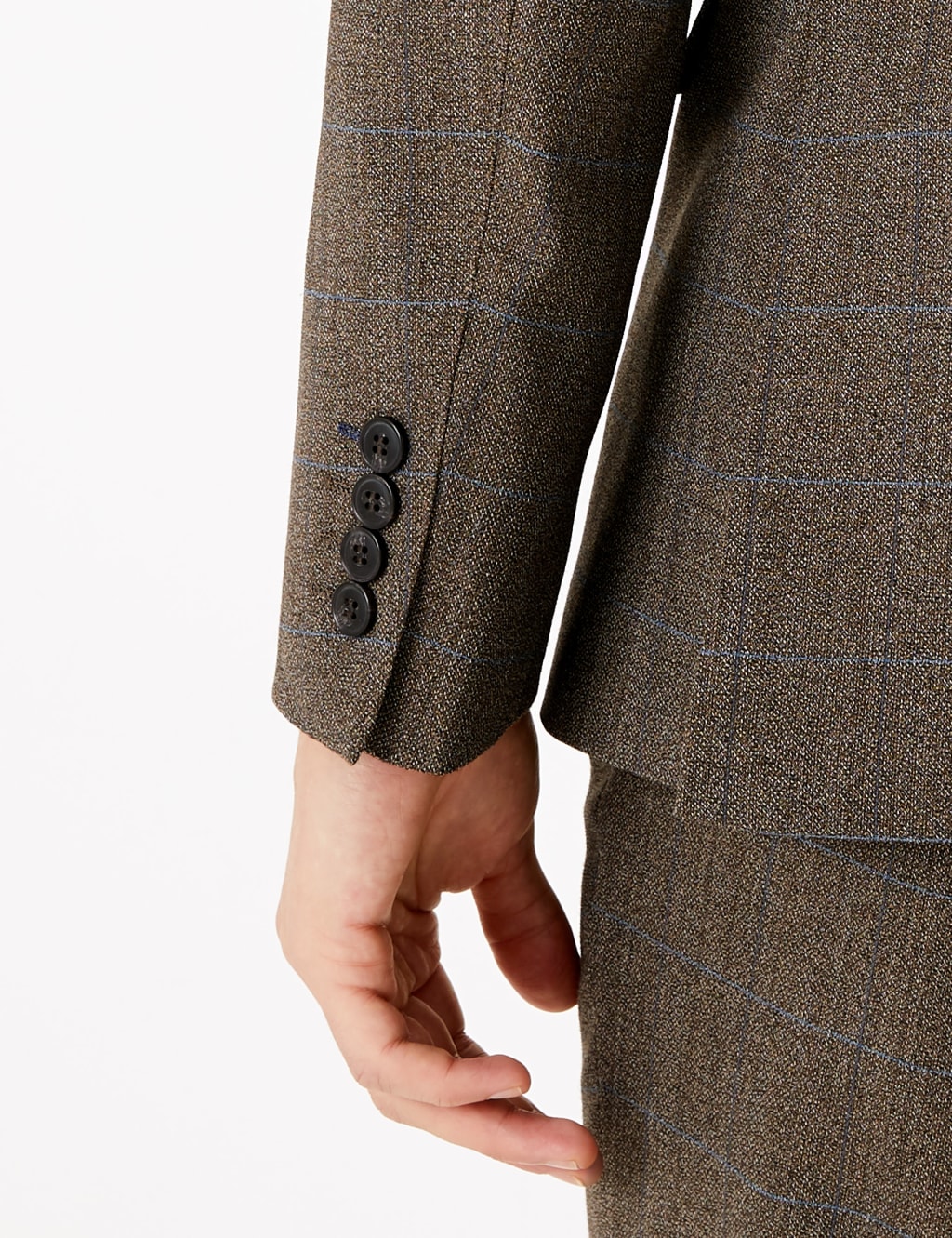 Brown Checked Slim Fit Jacket 5 of 8