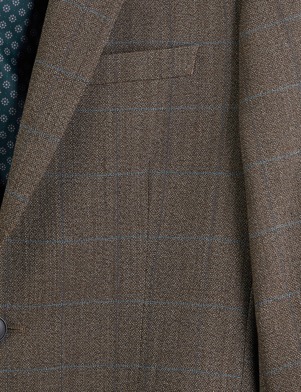 Brown Checked Slim Fit Jacket 7 of 8