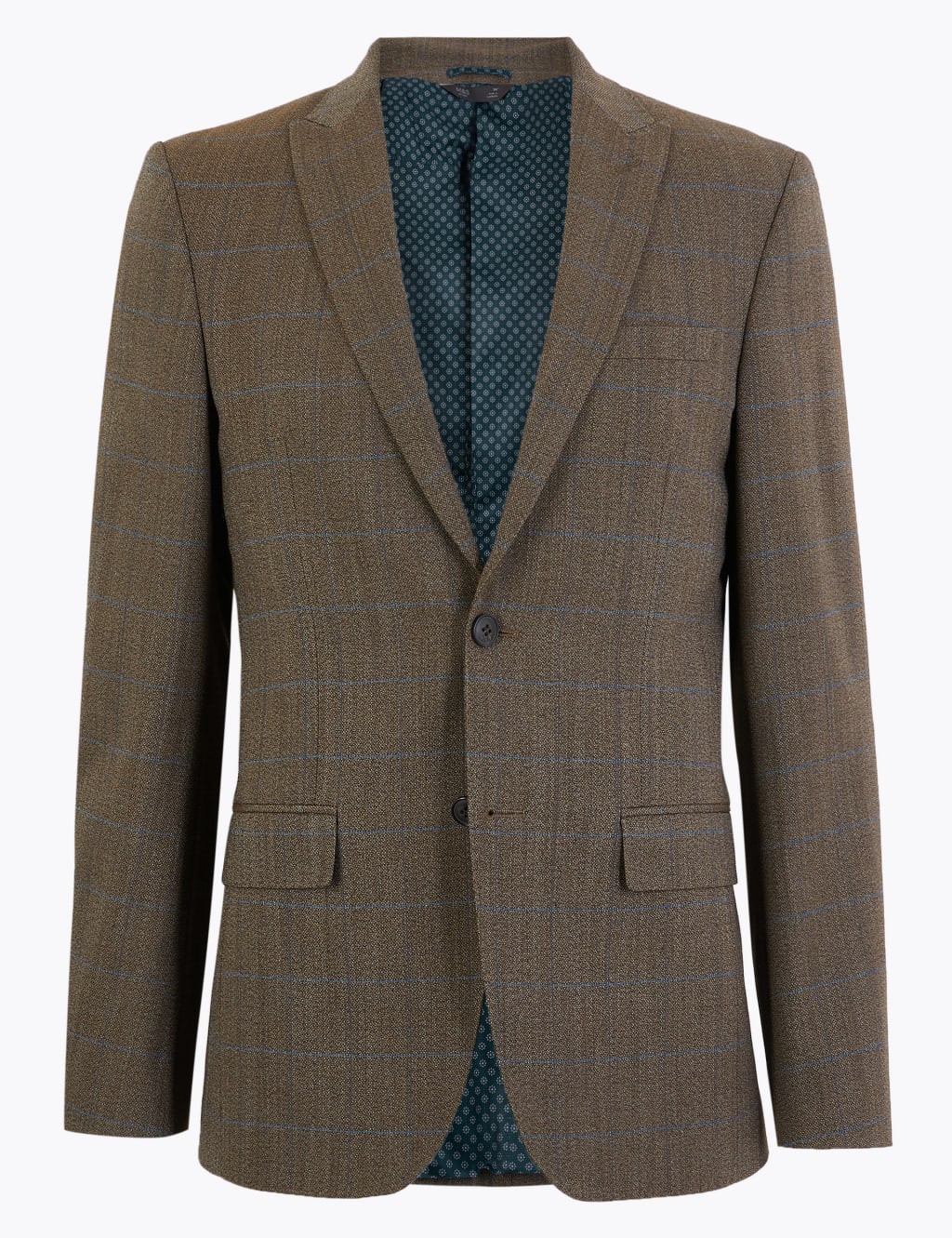Brown Checked Slim Fit Jacket 2 of 8