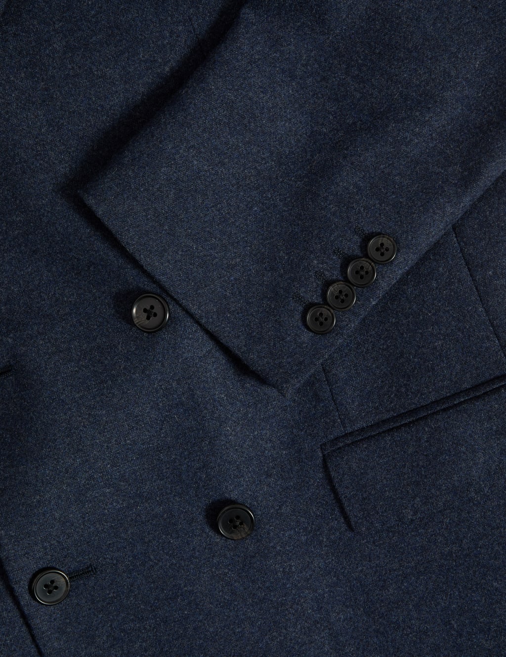 Tailored Fit Wool Rich Tweed Double Breasted Suit Jacket 3 of 7