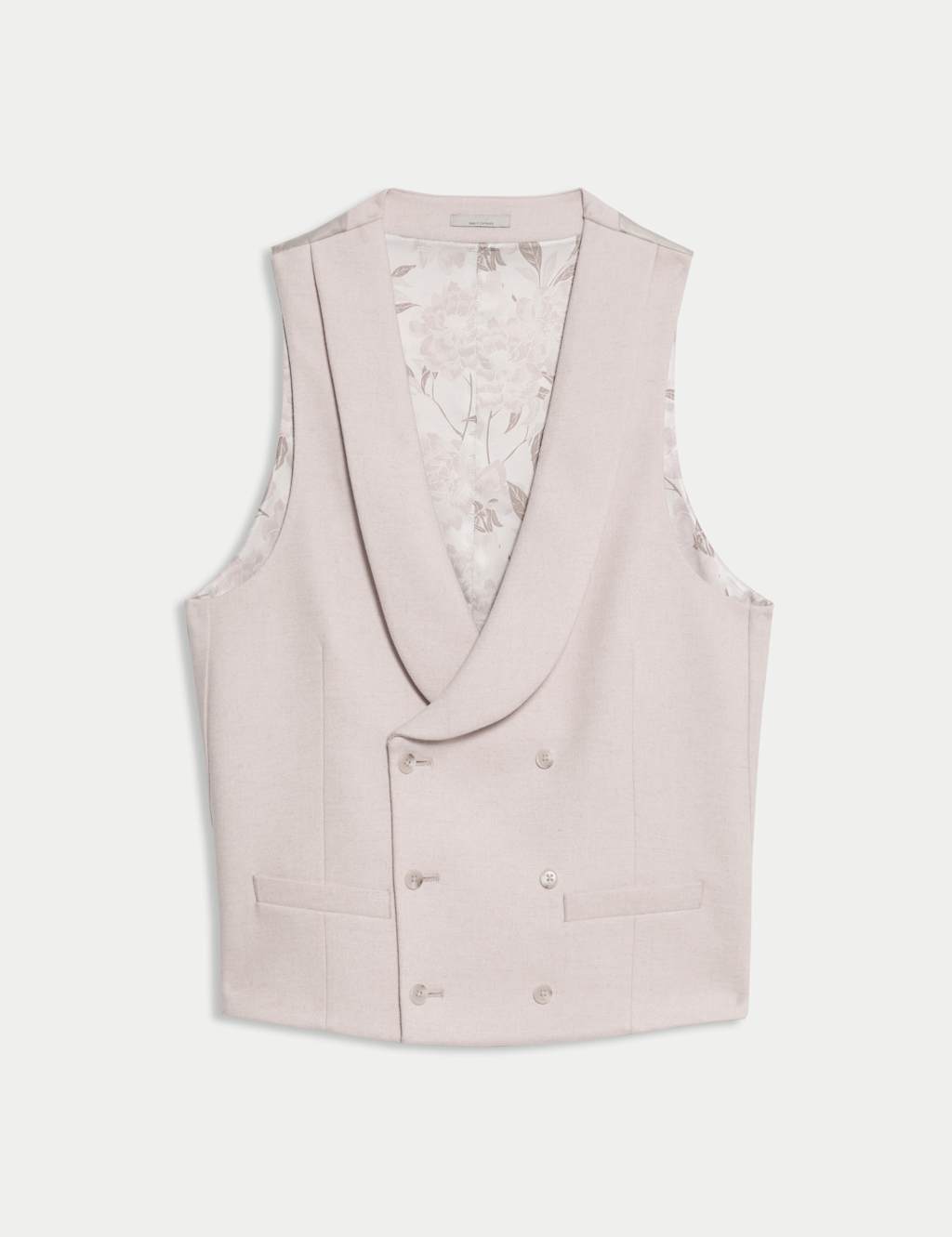 Wool Rich Tweed Double Breasted Waistcoat 2 of 6