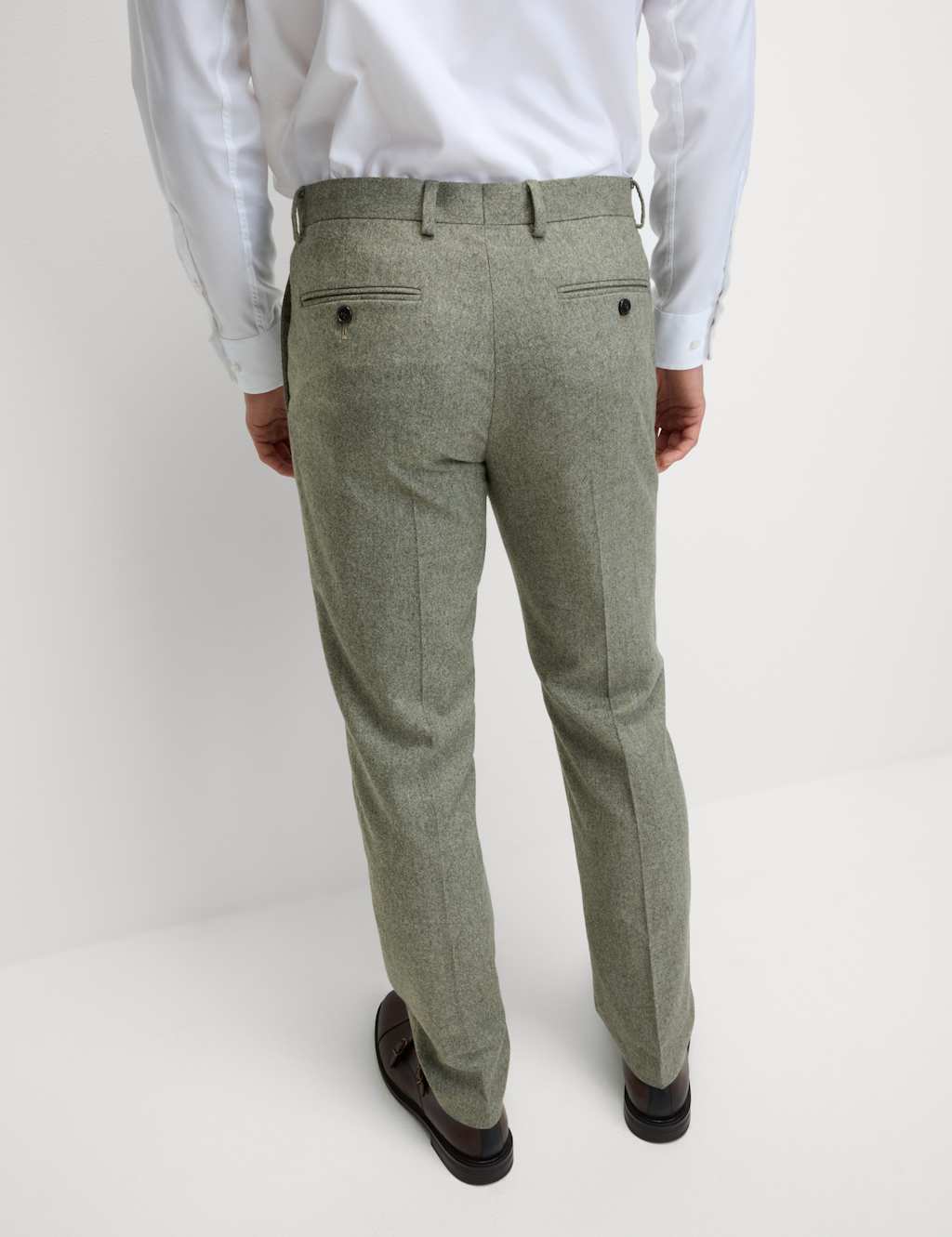 Tailored Fit Wool Rich Tweed Suit Trousers 3 of 5