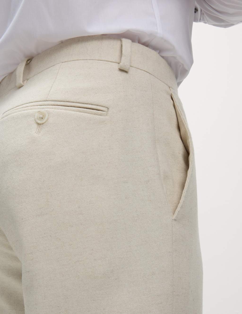 Tailored Fit Wool Rich Tweed Suit Trousers 4 of 6