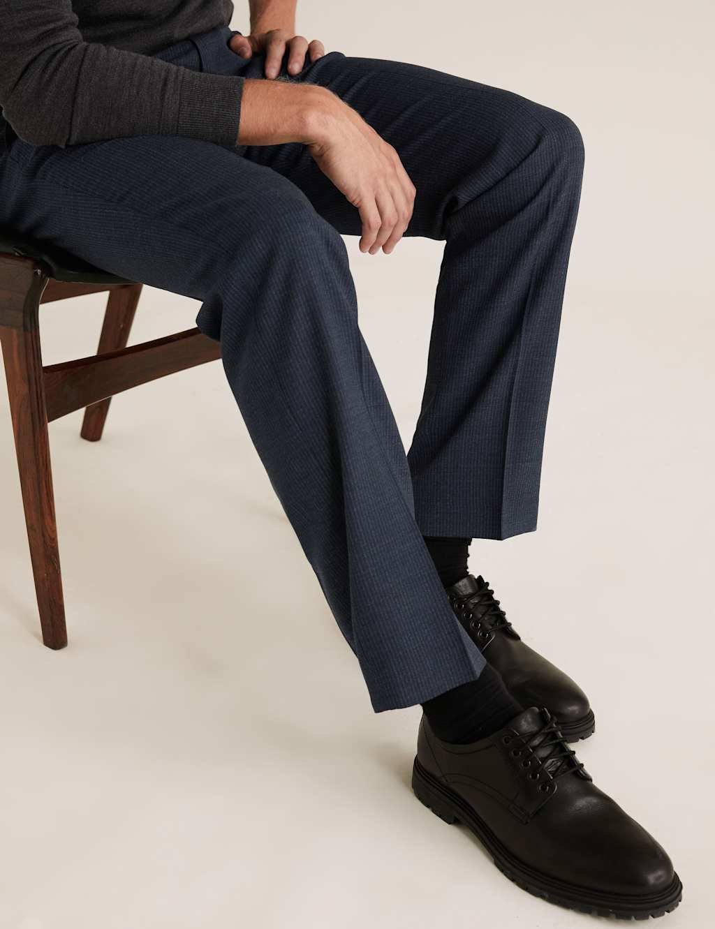 Regular Fit Pinstripe Trousers 3 of 6