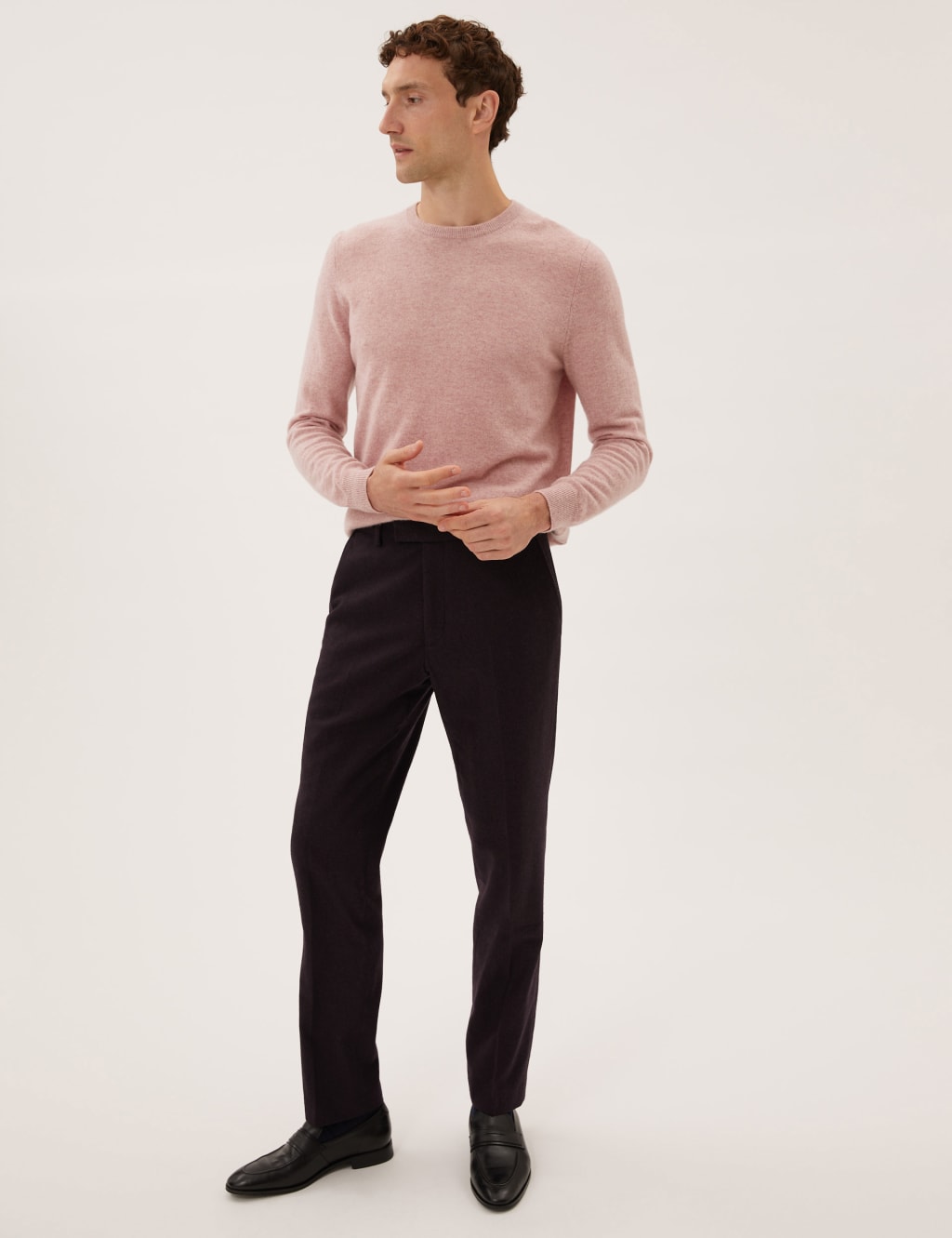 Tailored Fit Italian Wool Trousers 1 of 6