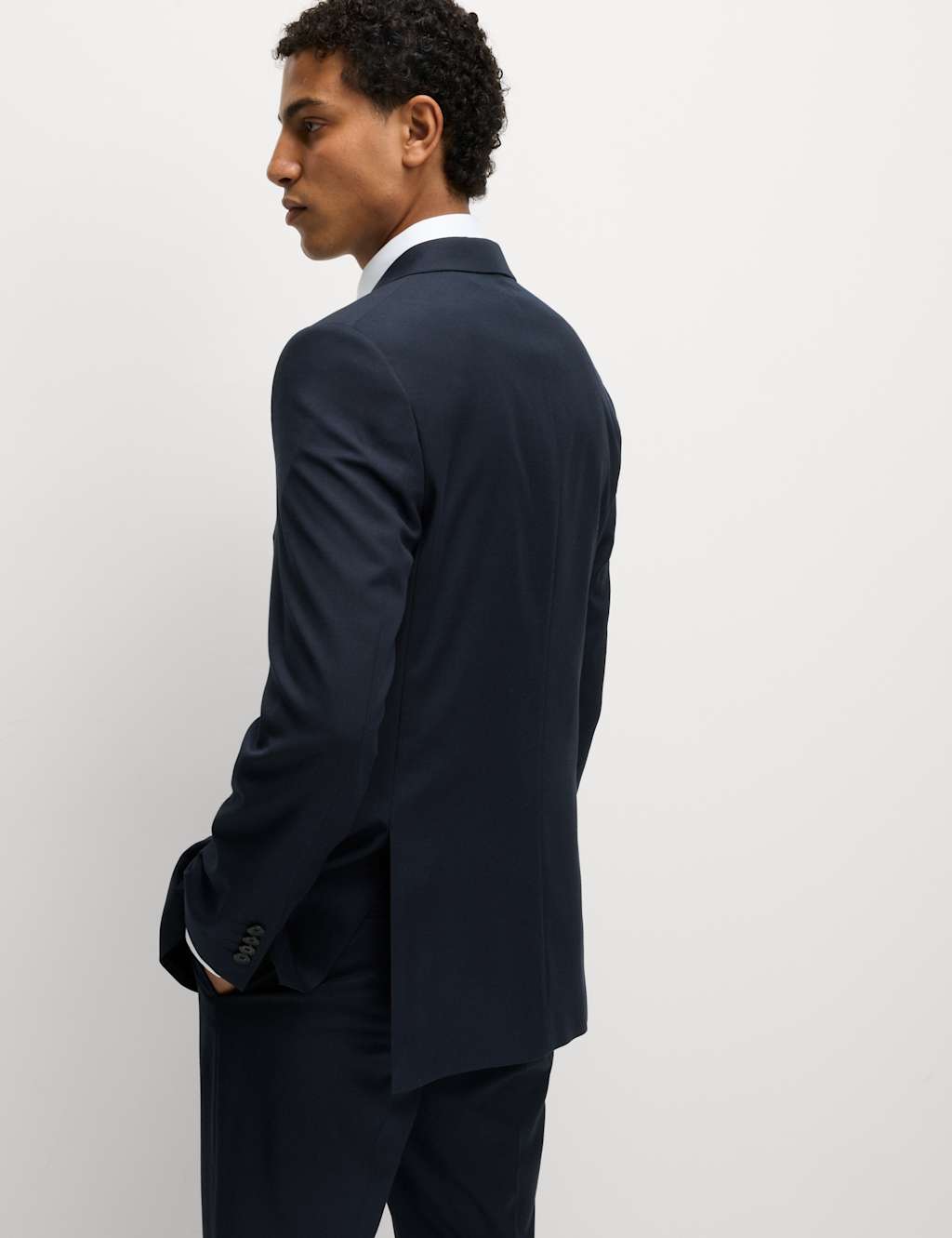 Slim Fit Double Breasted Jacket with Stretch 5 of 8