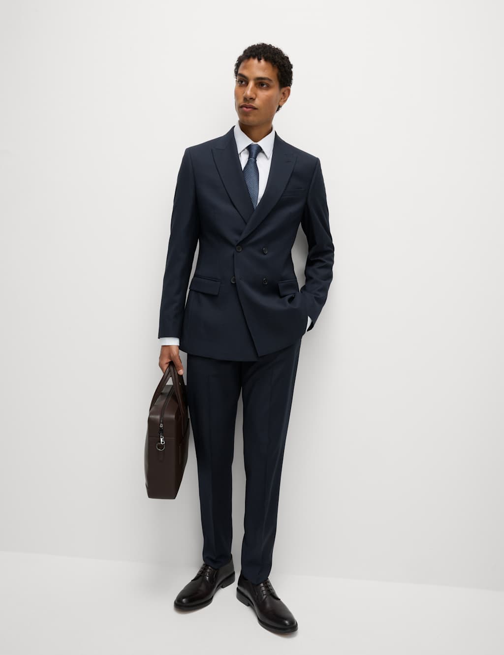 Slim Fit Double Breasted Jacket with Stretch 7 of 8