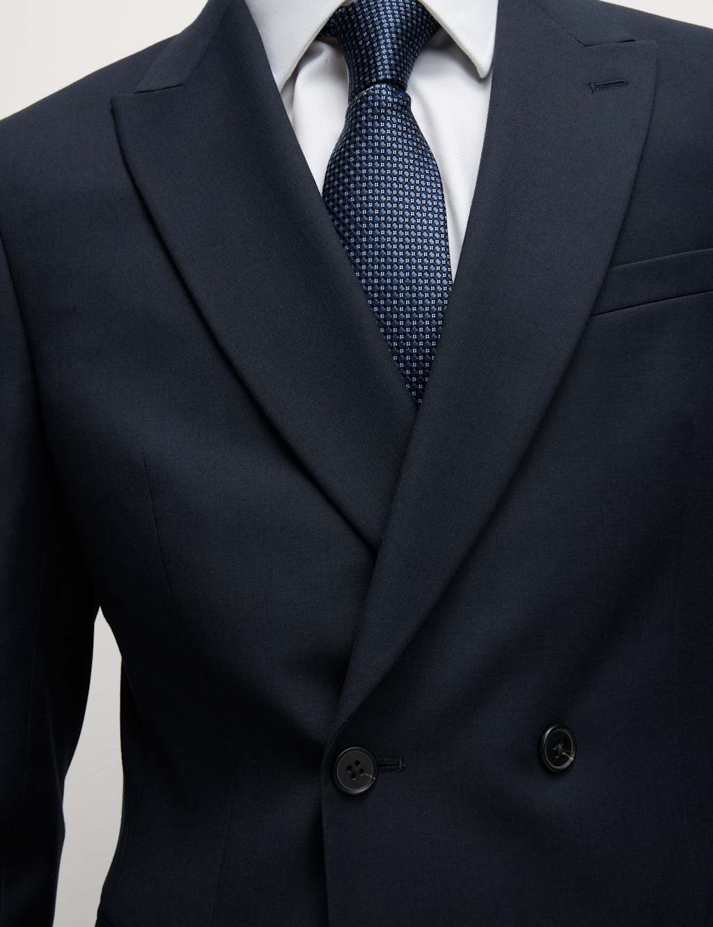 Slim Fit Double Breasted Jacket with Stretch 8 of 8