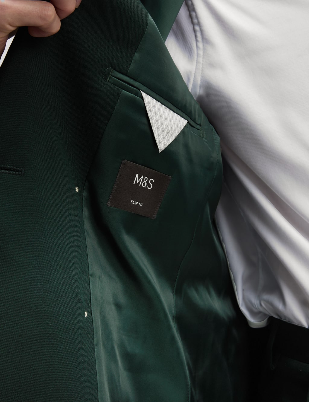 Slim Fit Double Breasted Jacket with Stretch