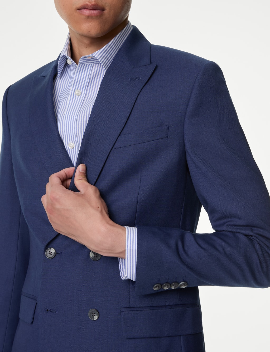Slim Fit Double Breasted Jacket with Stretch 4 of 7