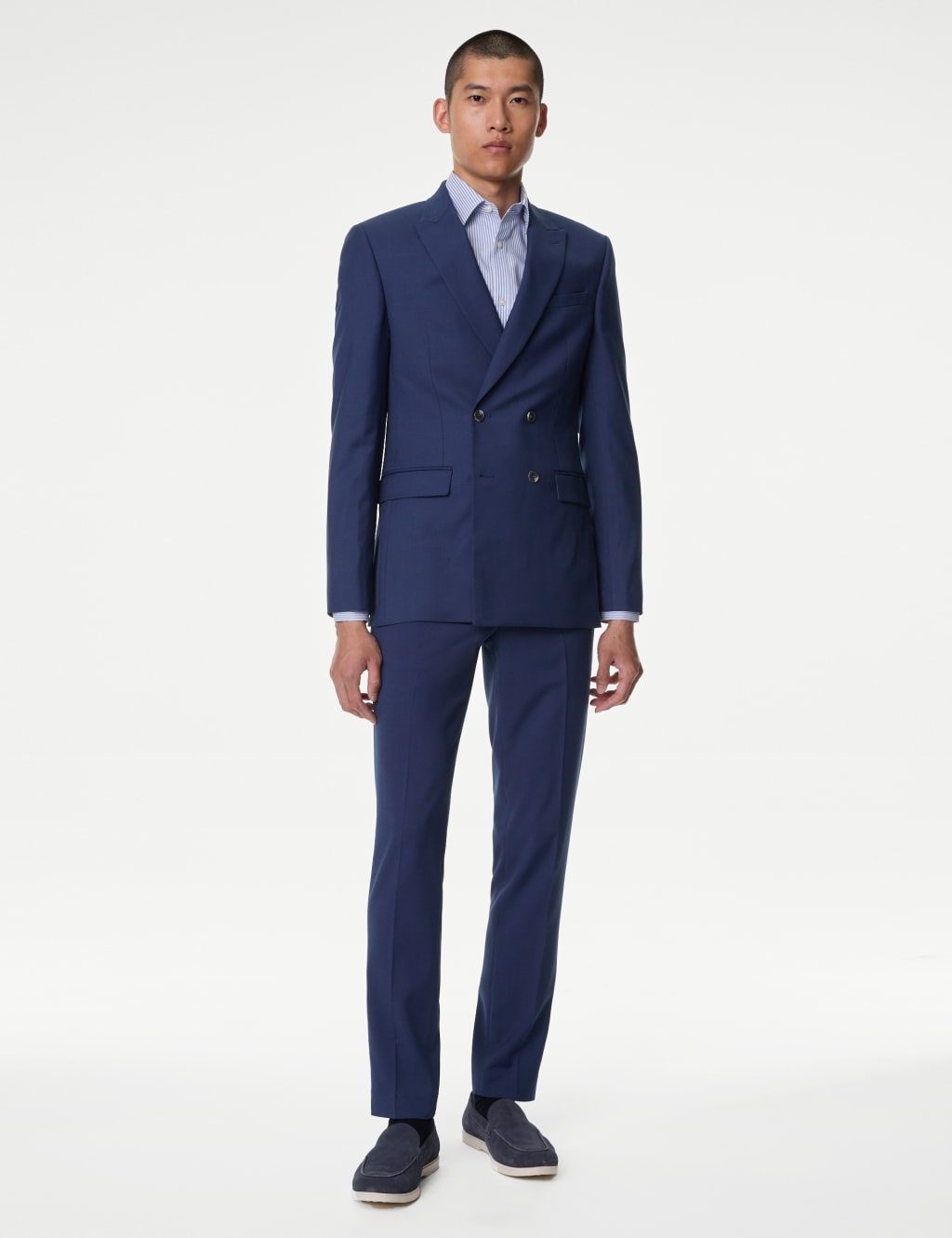 Slim Fit Double Breasted Jacket with Stretch 7 of 7