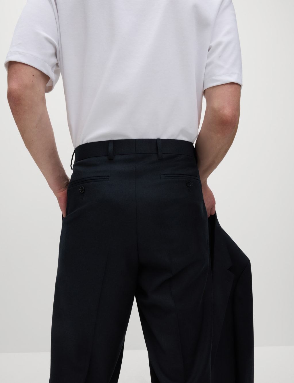 Relaxed Fit Stretch Suit Trousers 4 of 8