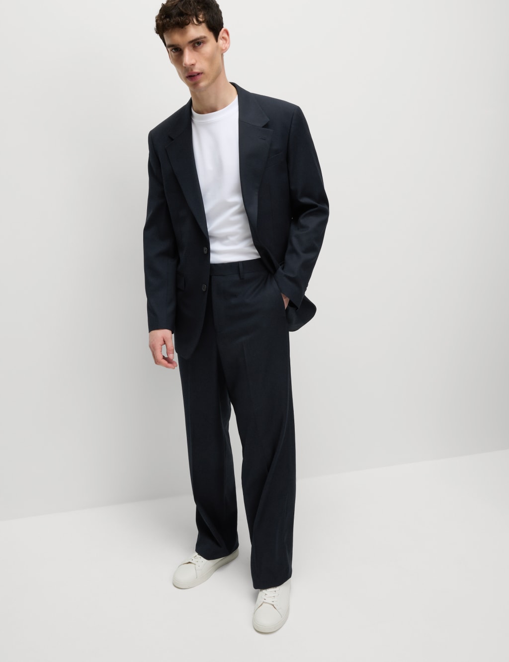 Relaxed Fit Stretch Suit Trousers 6 of 8