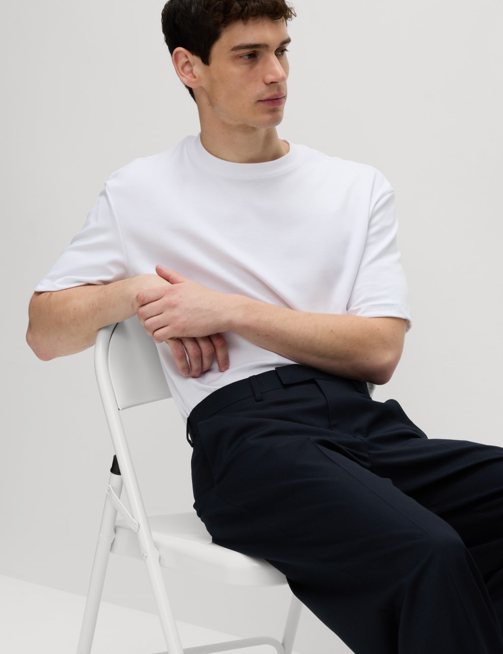 Relaxed Fit Stretch Suit Trousers 8 of 8
