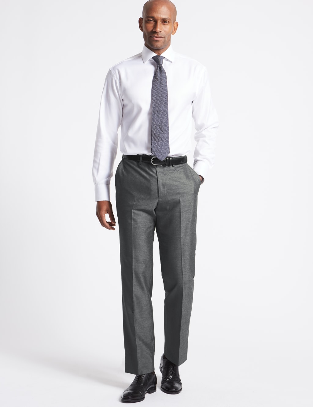 Grey Regular Fit Trousers 3 of 6