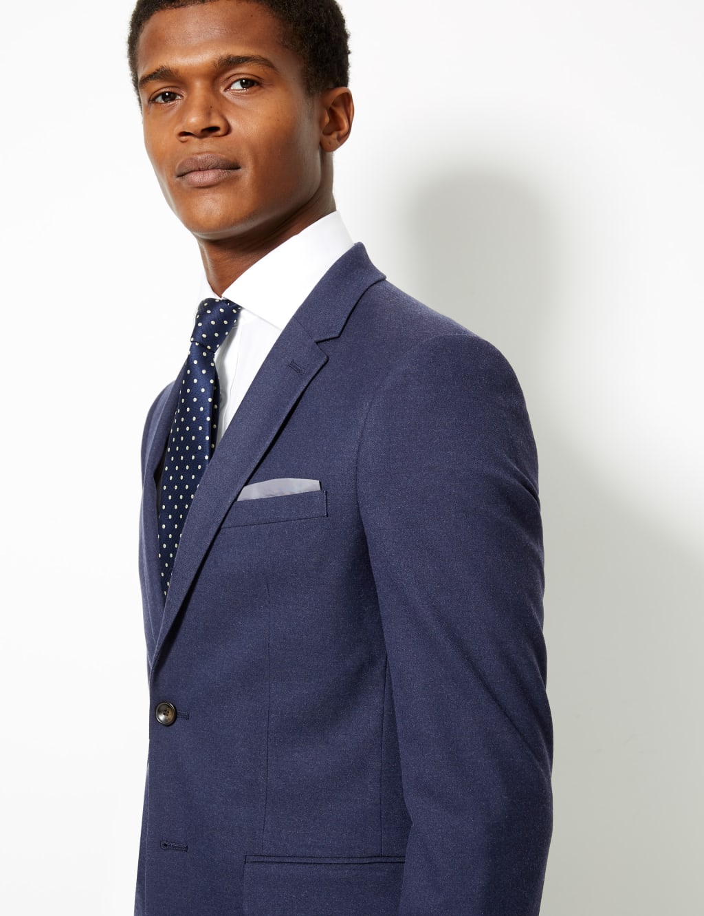 Indigo Textured Slim Fit Jacket 6 of 8