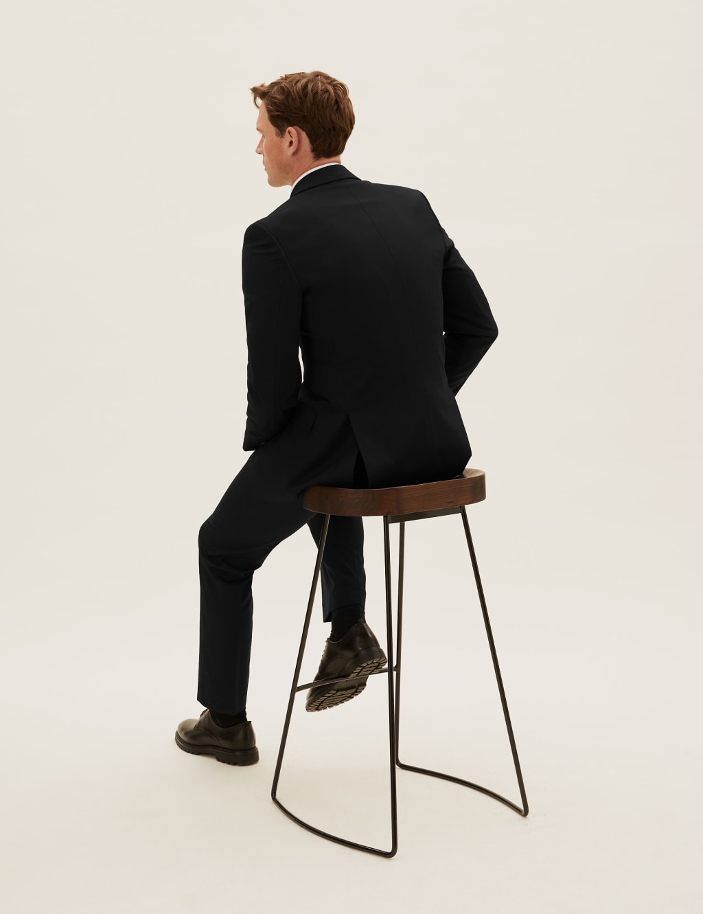 Black Tailored Fit Suit Jacket with Stretch 4 of 8