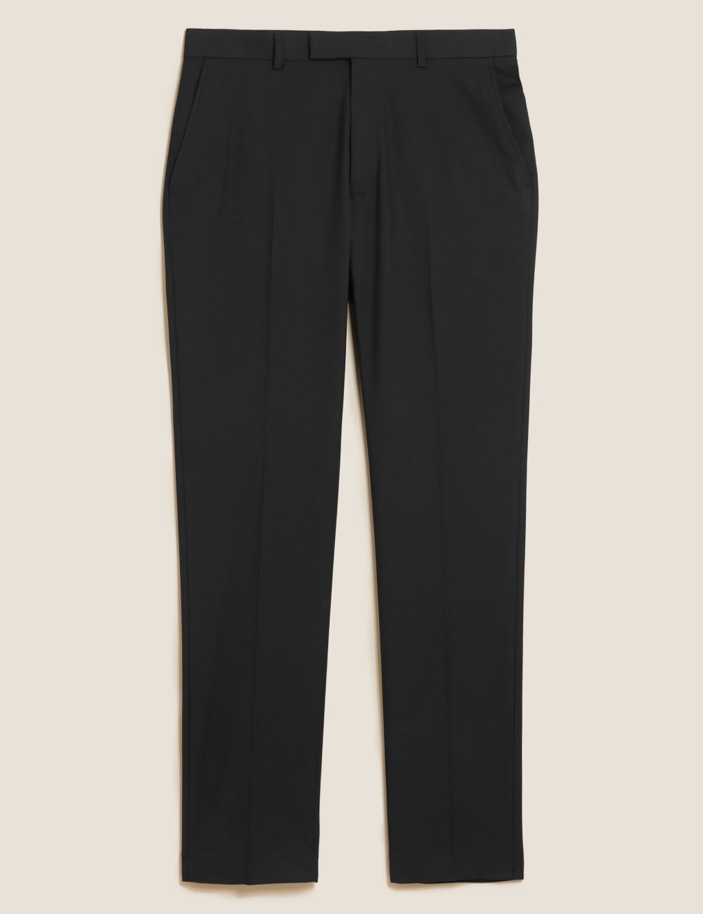 Black Skinny Fit Suit Trousers with Stretch 2 of 8