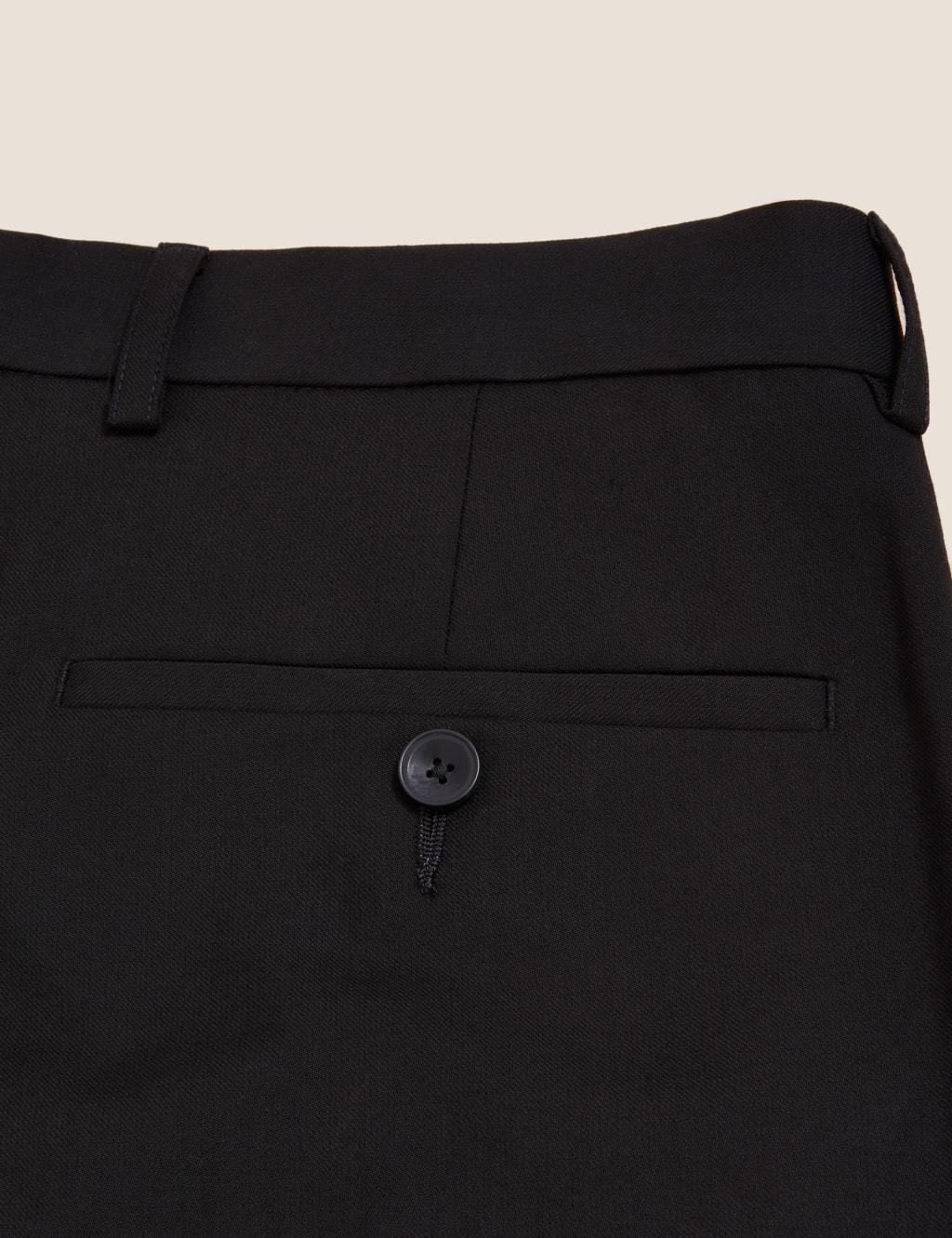 Black Tailored Fit Suit Trousers with Stretch 7 of 7