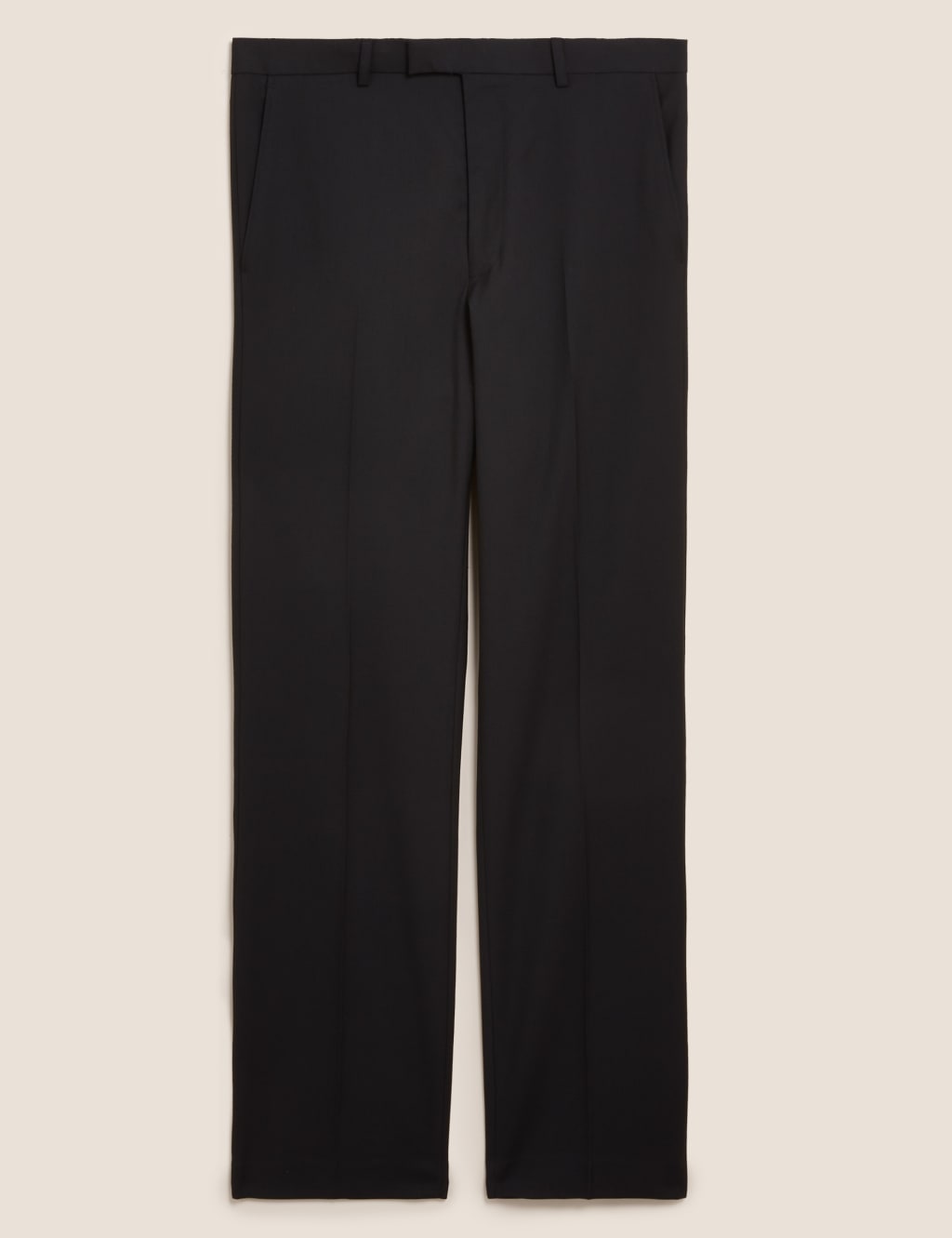 Black Tailored Fit Suit Trousers with Stretch 2 of 7