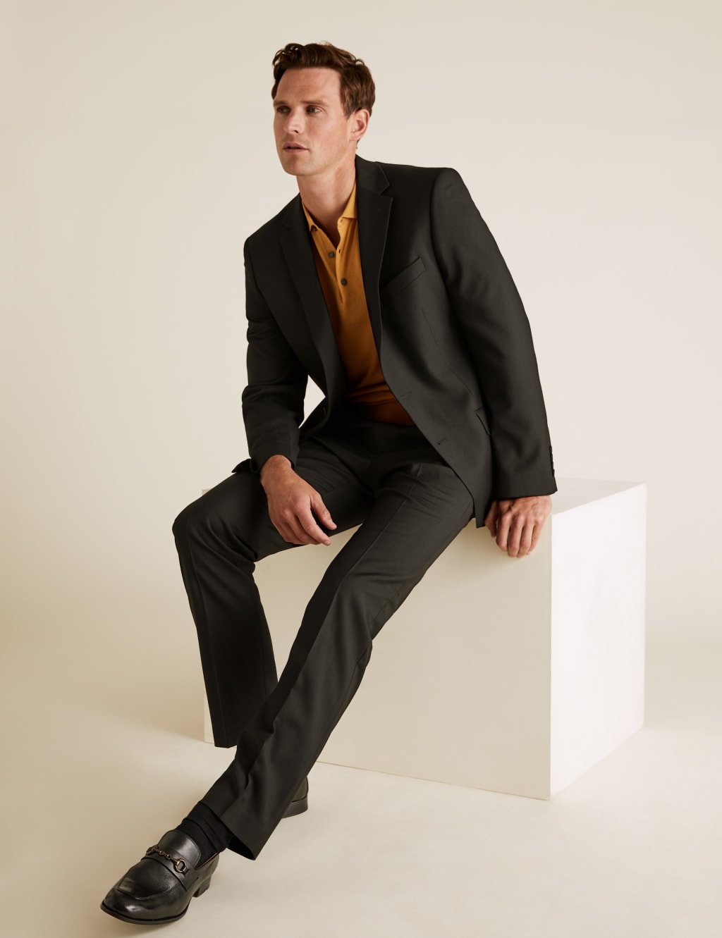 Black Regular Fit Trousers 7 of 8