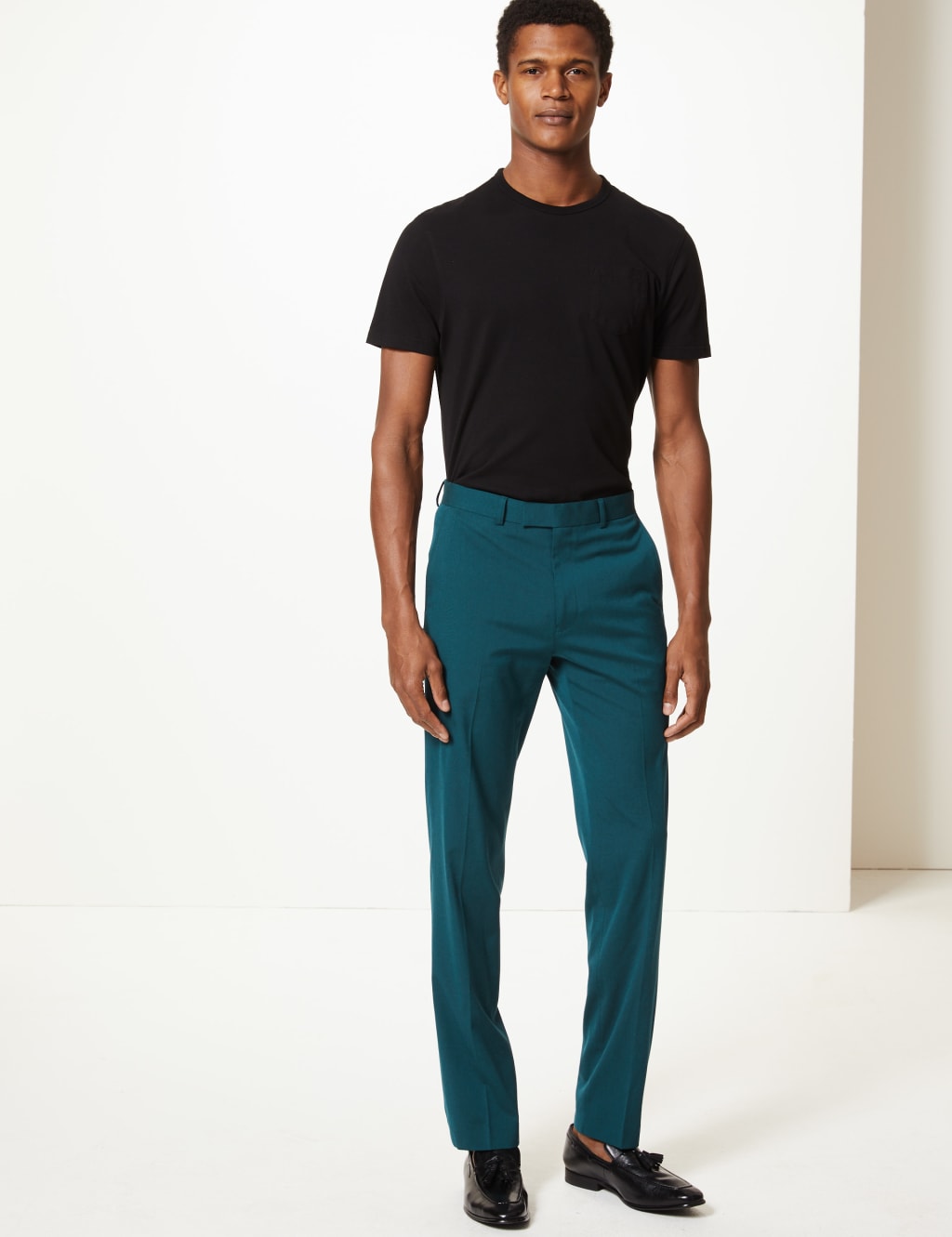 Slim Fit Trousers with Stretch 1 of 5