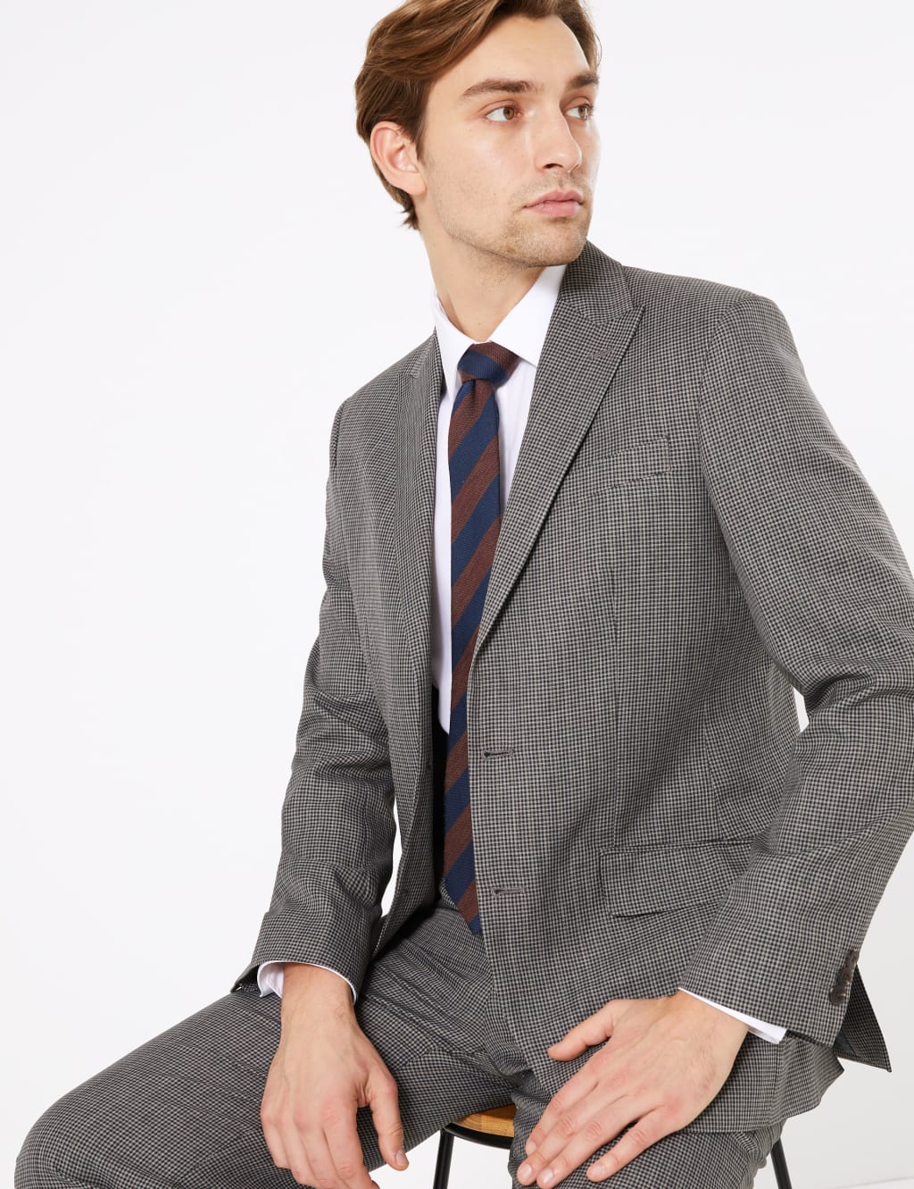 Regular Fit Puppytooth Jacket 3 of 7