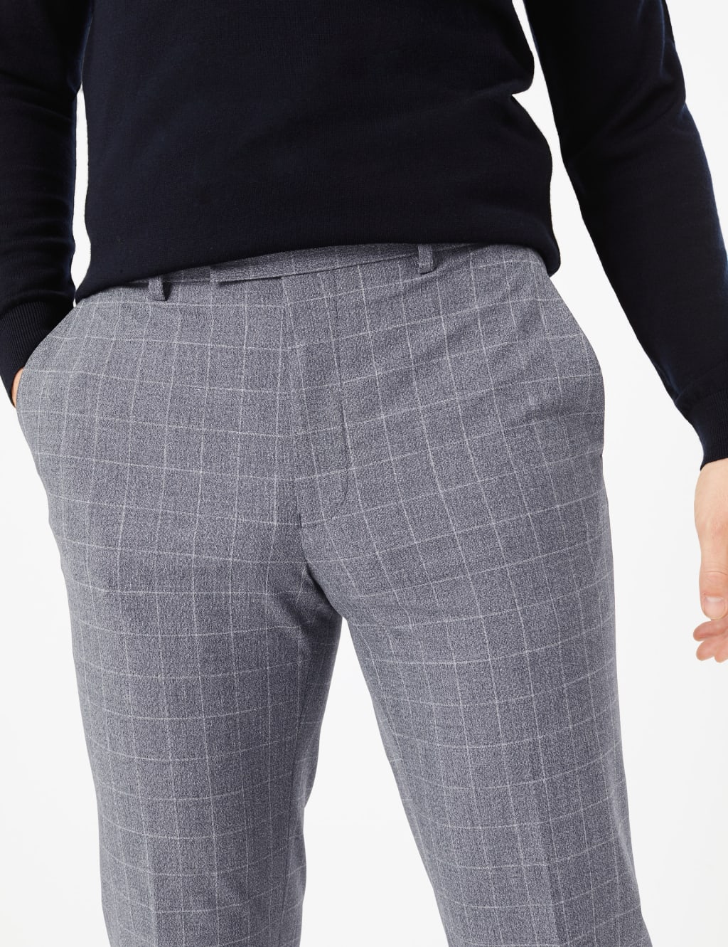 Slim Fit Checked Trousers 3 of 6