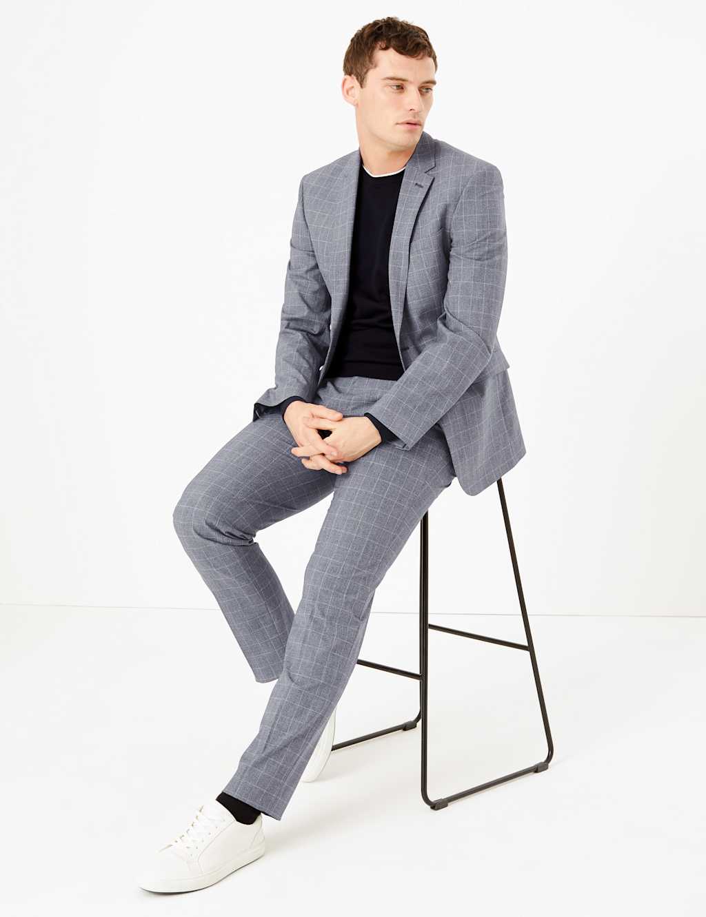 Slim Fit Checked Trousers 6 of 6