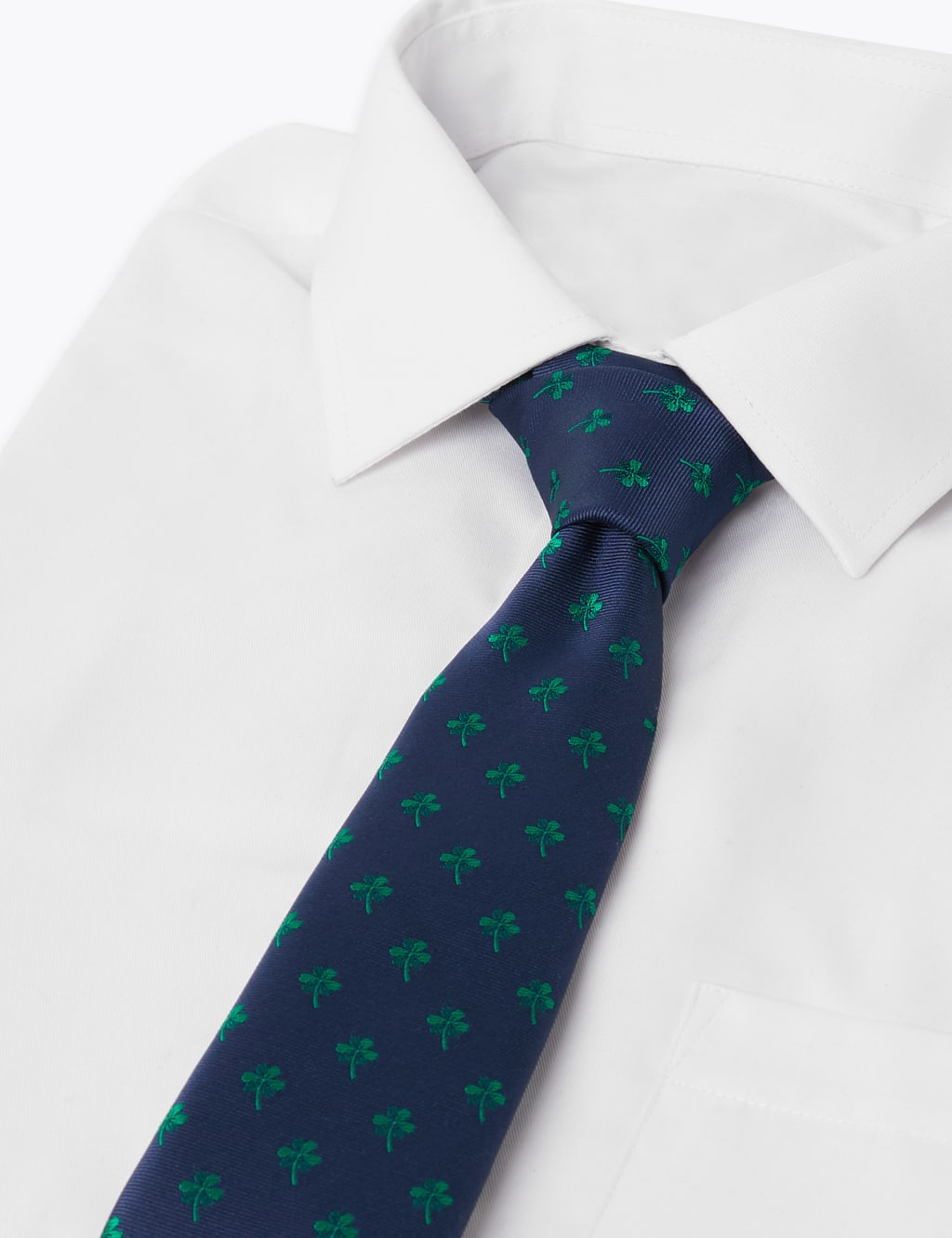 Slim Woven Shamrock Tie 2 of 3