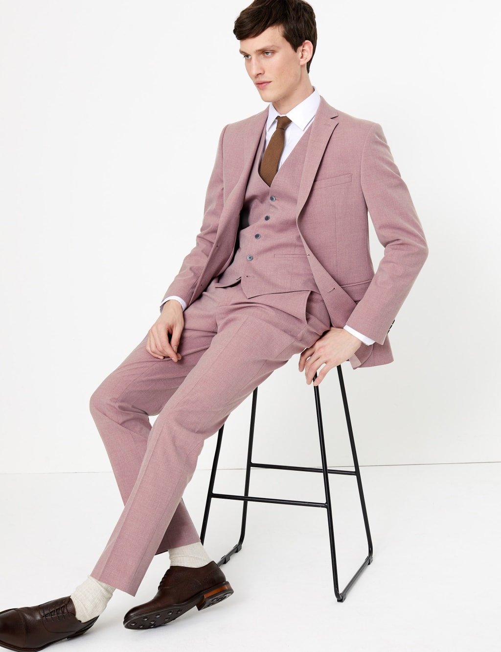 Pastel Slim Fit Trousers with Stretch 6 of 7