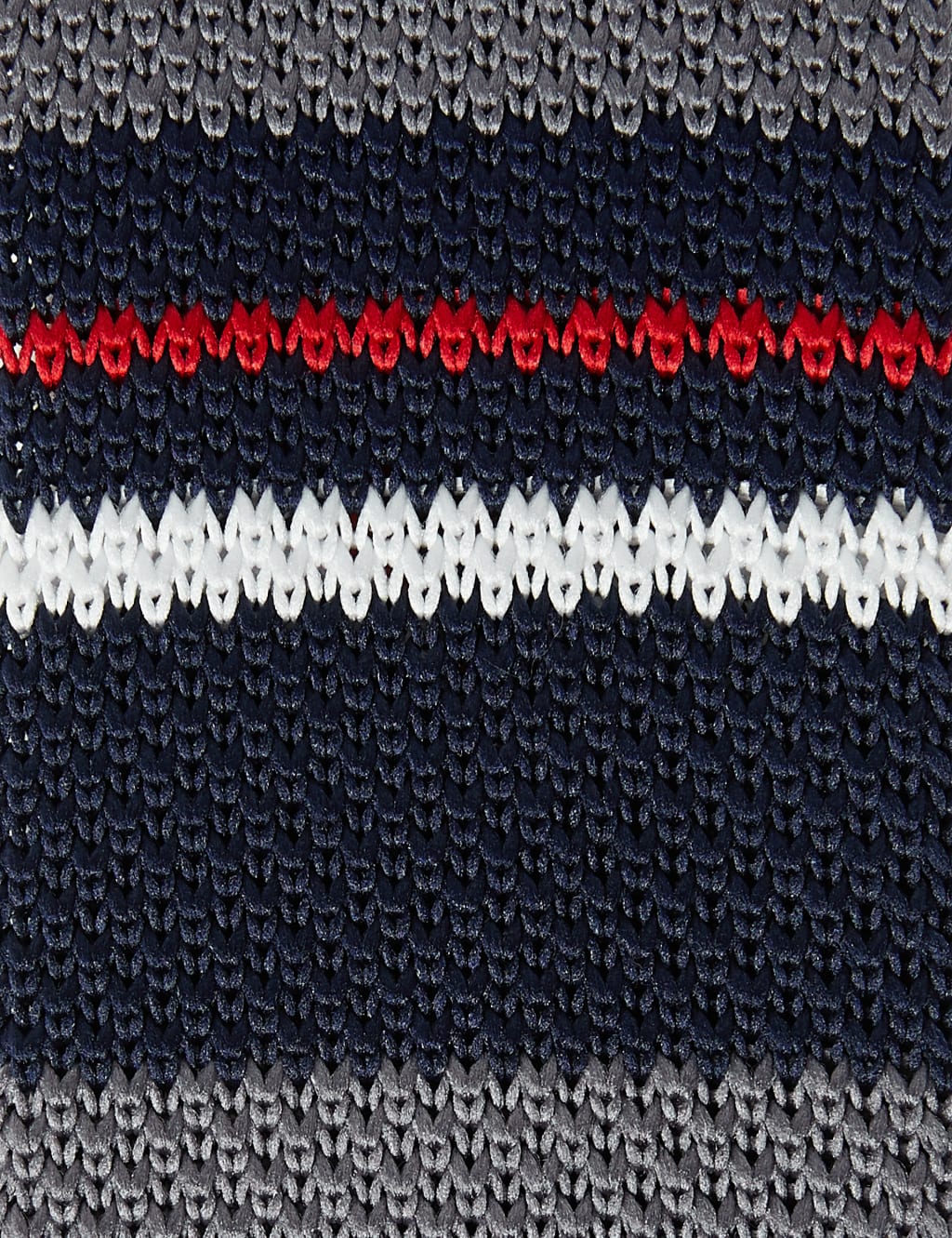 Skinny Striped Knitted Tie 2 of 2